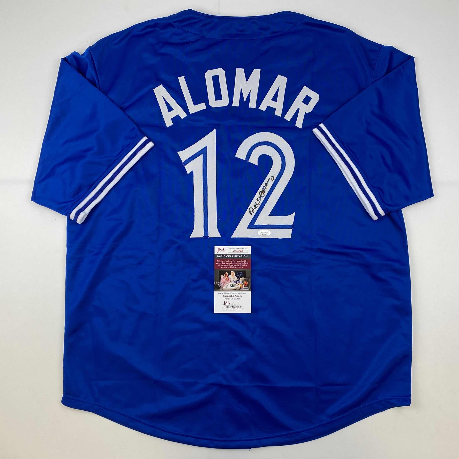 Autographed/Signed Roberto Alomar Toronto Blue Baseball Jersey JSA COA -  Hall of Fame Sports Memorabilia