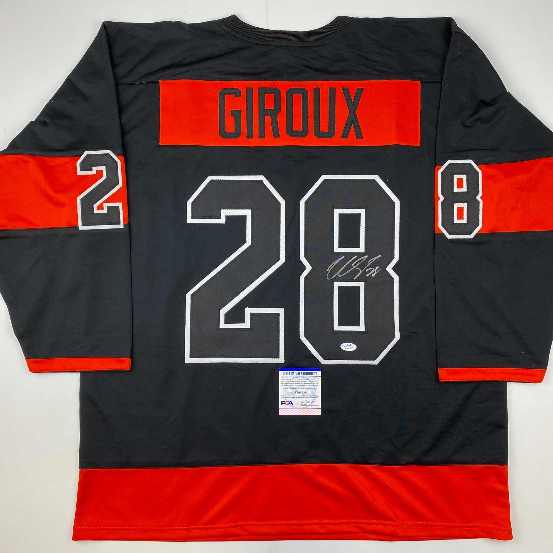 Framed Autographed/Signed Claude Giroux 33x42 Philadelphia Black Hockey Jersey  PSA/DNA COA - Hall of Fame Sports Memorabilia