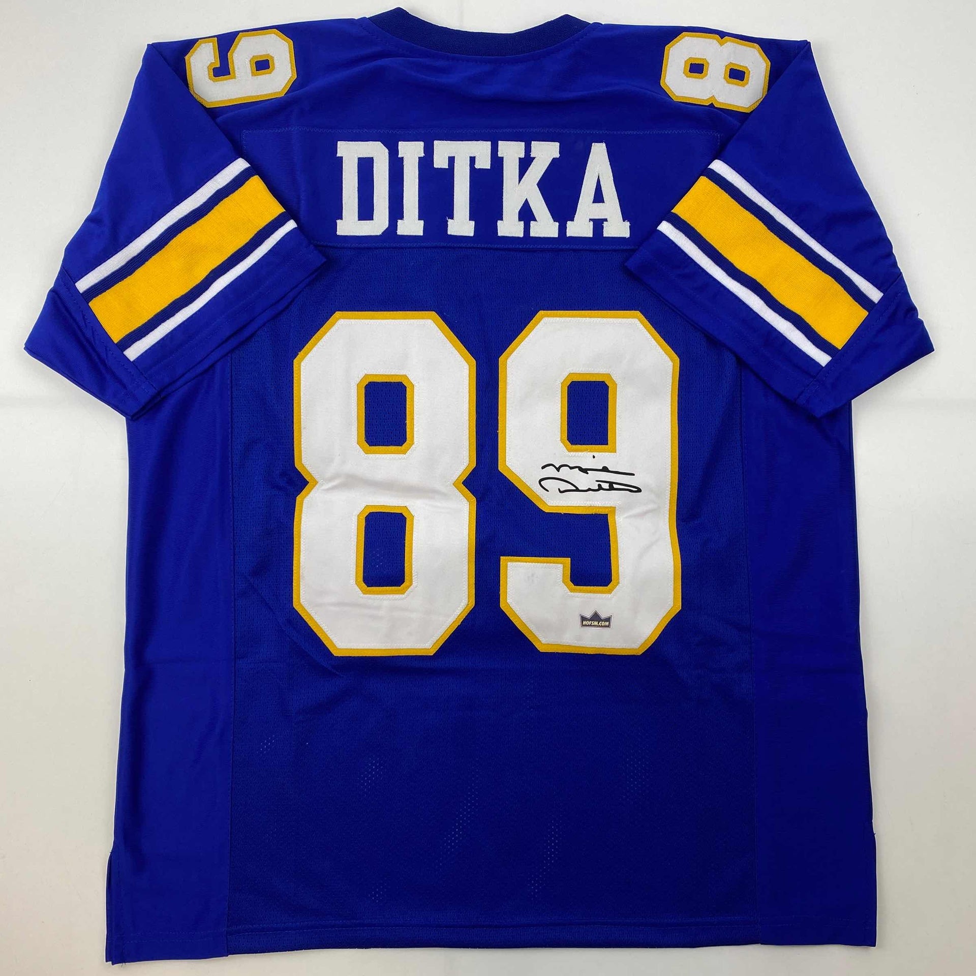 Facsimile Autographed Mike Ditka Pittsburgh Blue Reprint Laser