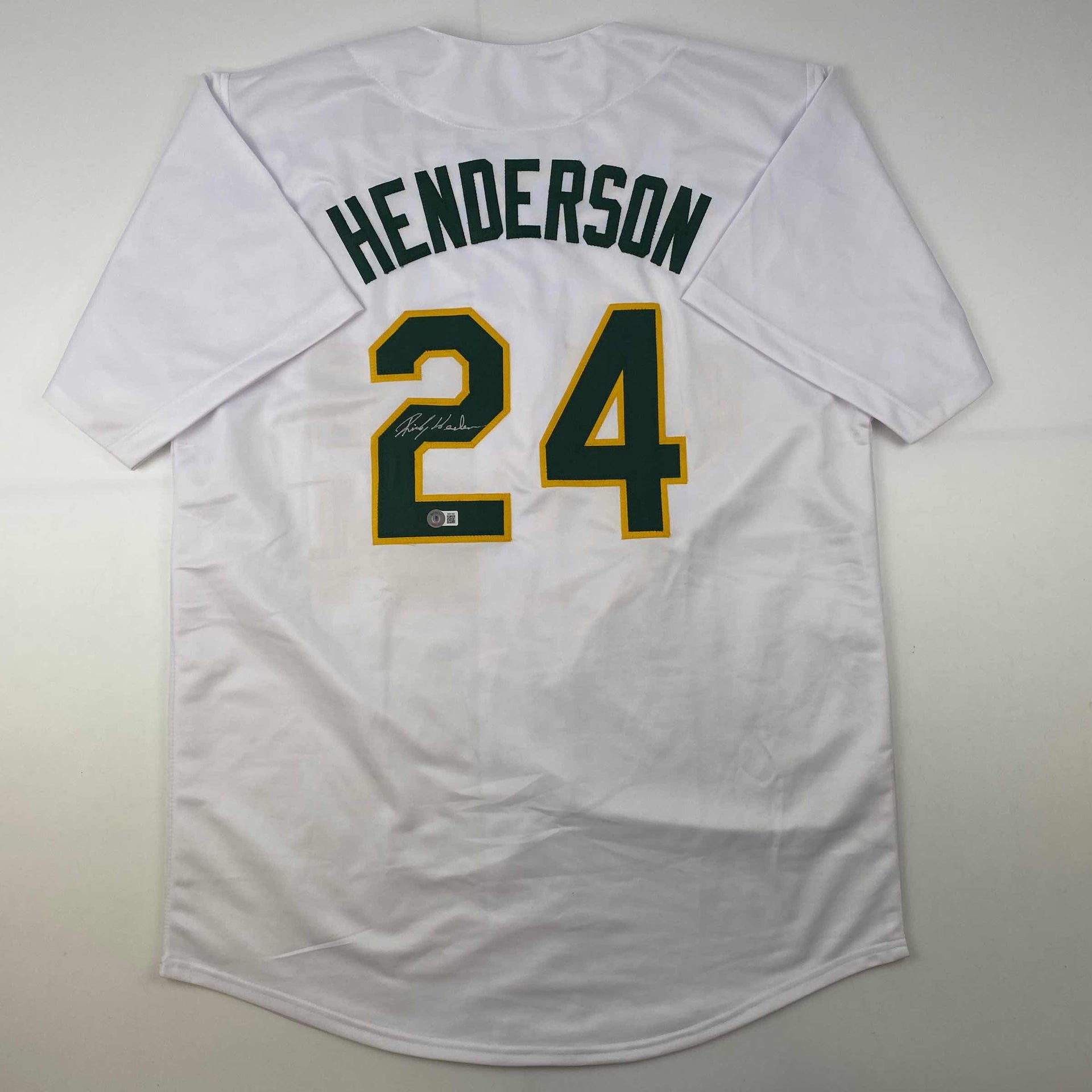 Framed Autographed/Signed Rickey Henderson 33x42 Oakland White Baseball  Jersey Beckett BAS COA - Hall of Fame Sports Memorabilia