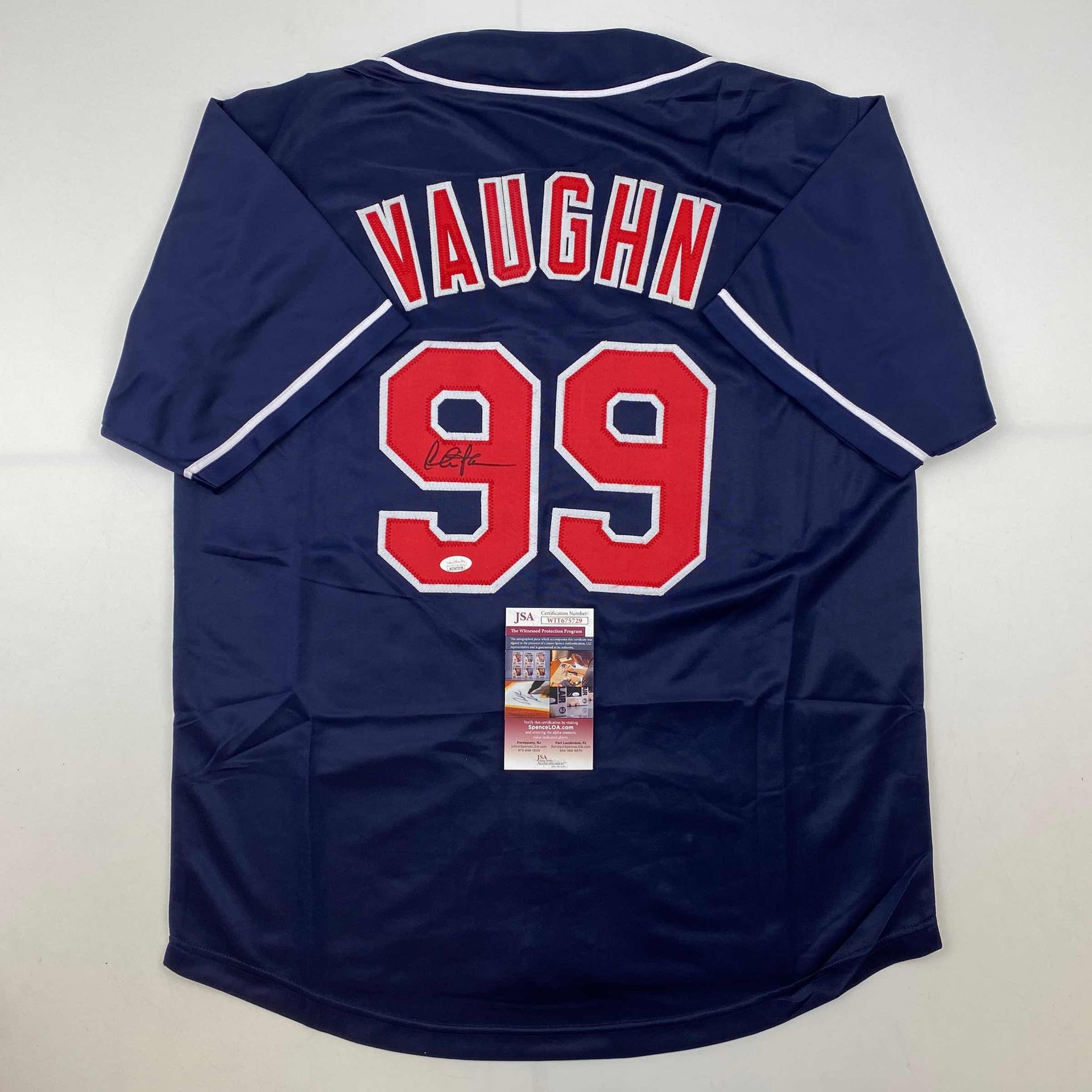 Charlie Sheen Ricky Vaughn Cleveland Indians Signed Autograph Major League  The Movie Jersey JSA Witnessed Certified
