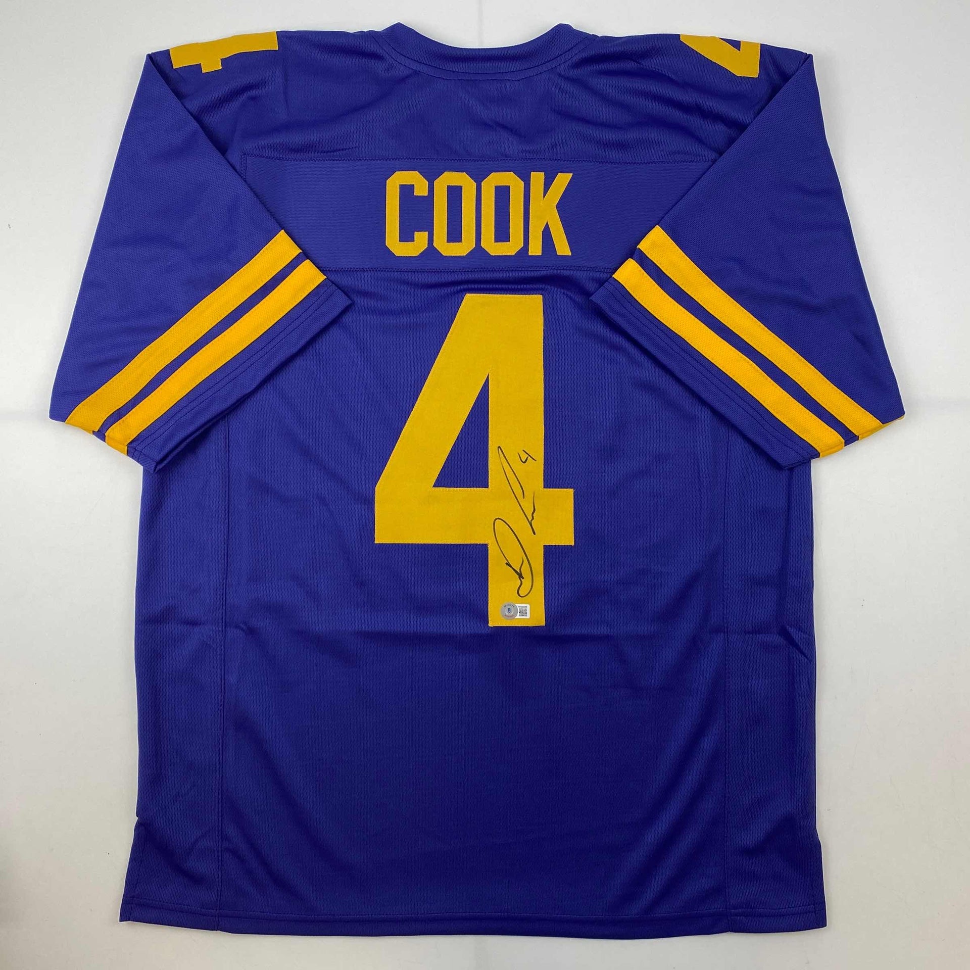 Autographed/Signed Dalvin Cook #4 Minnesota Color Rush Purple Football  Jersey Beckett BAS COA - Hall of Fame Sports Memorabilia