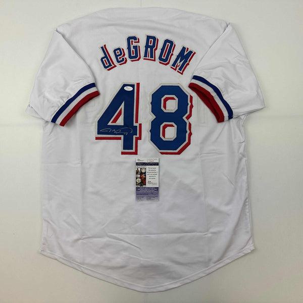 Jacob deGrom Signed Mets 32x40 Custom Framed Jersey Display (Beckett COA)