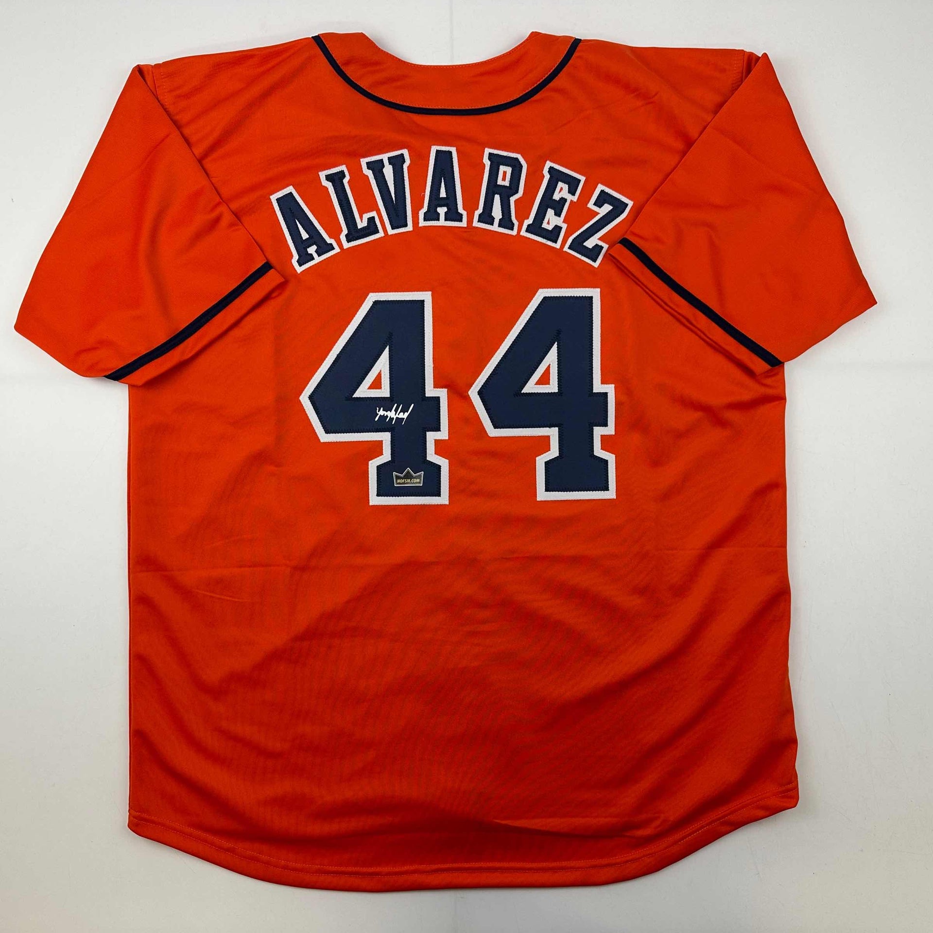 Yordan Alvarez 2019 AL ROY Autographed Houston Custom Baseball Jersey - BAS