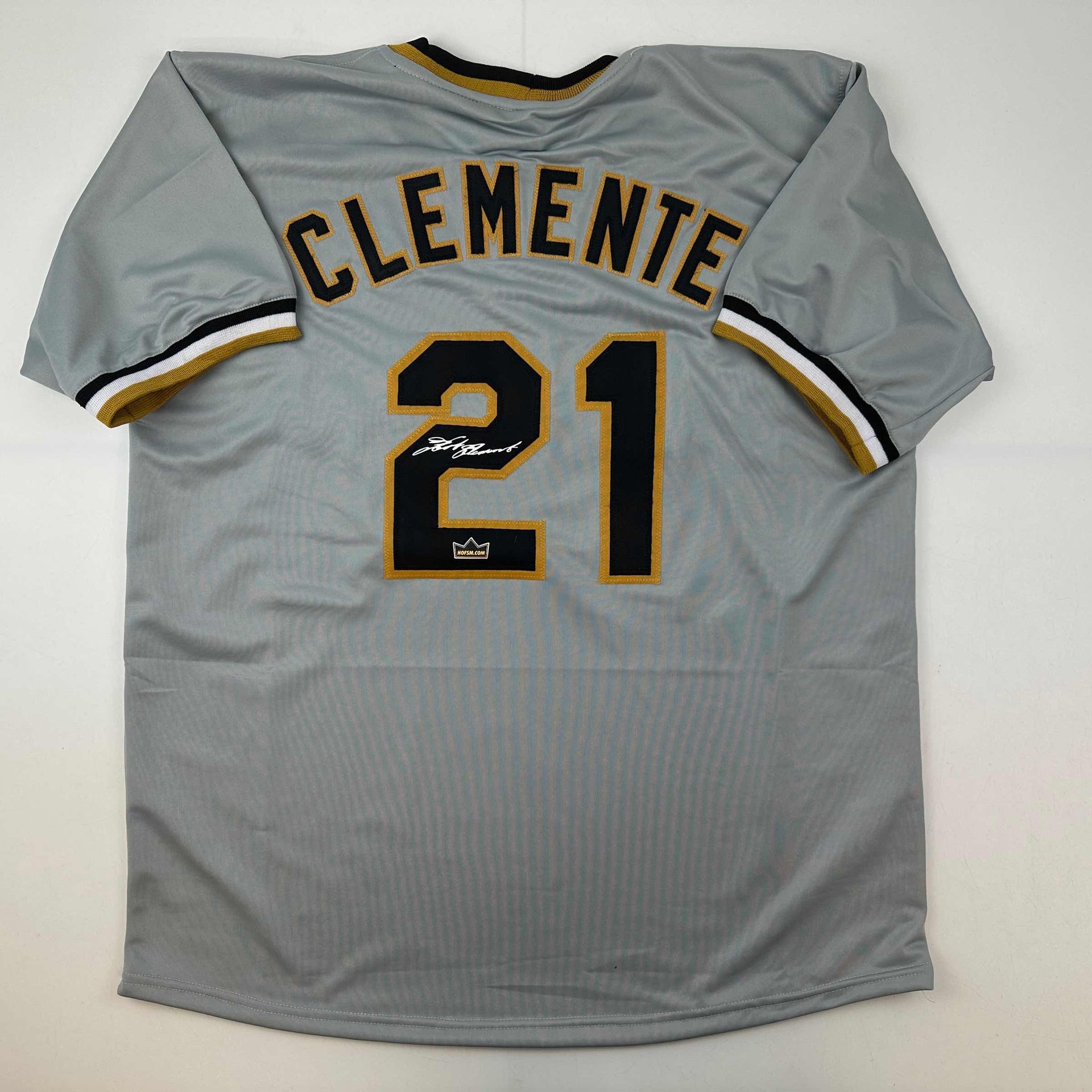 Men's Majestic Roberto Clemente Pittsburgh Pirates Authentic Grey