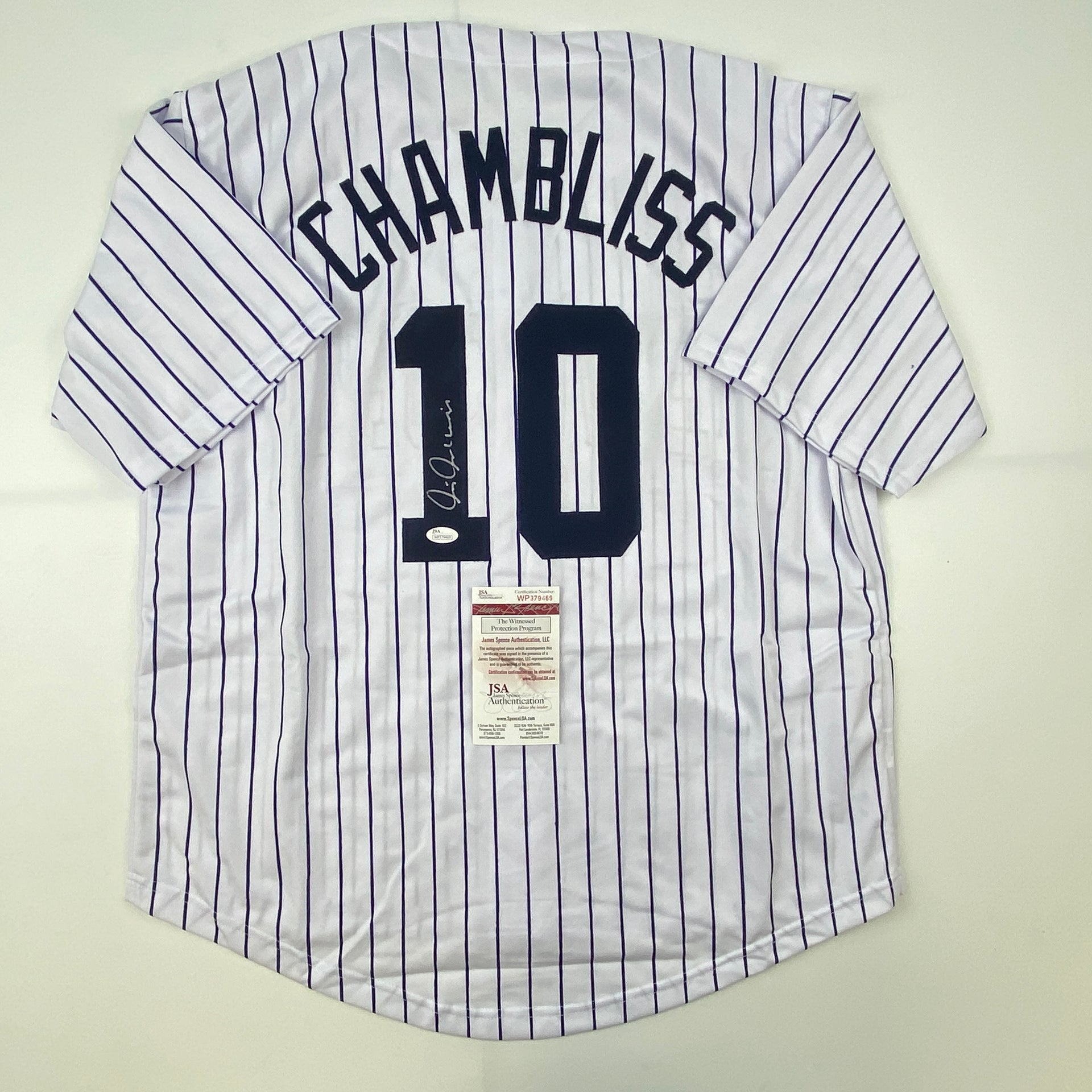 Autographed/Signed Andre Dawson Chicago Blue Pinstripe Baseball Jersey JSA  COA at 's Sports Collectibles Store