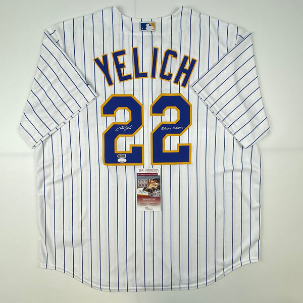 Autographed/Signed Christian Yelich Milwaukee Brewers White Cool Base Baseball  Jersey Steiner Sports COA at 's Sports Collectibles Store