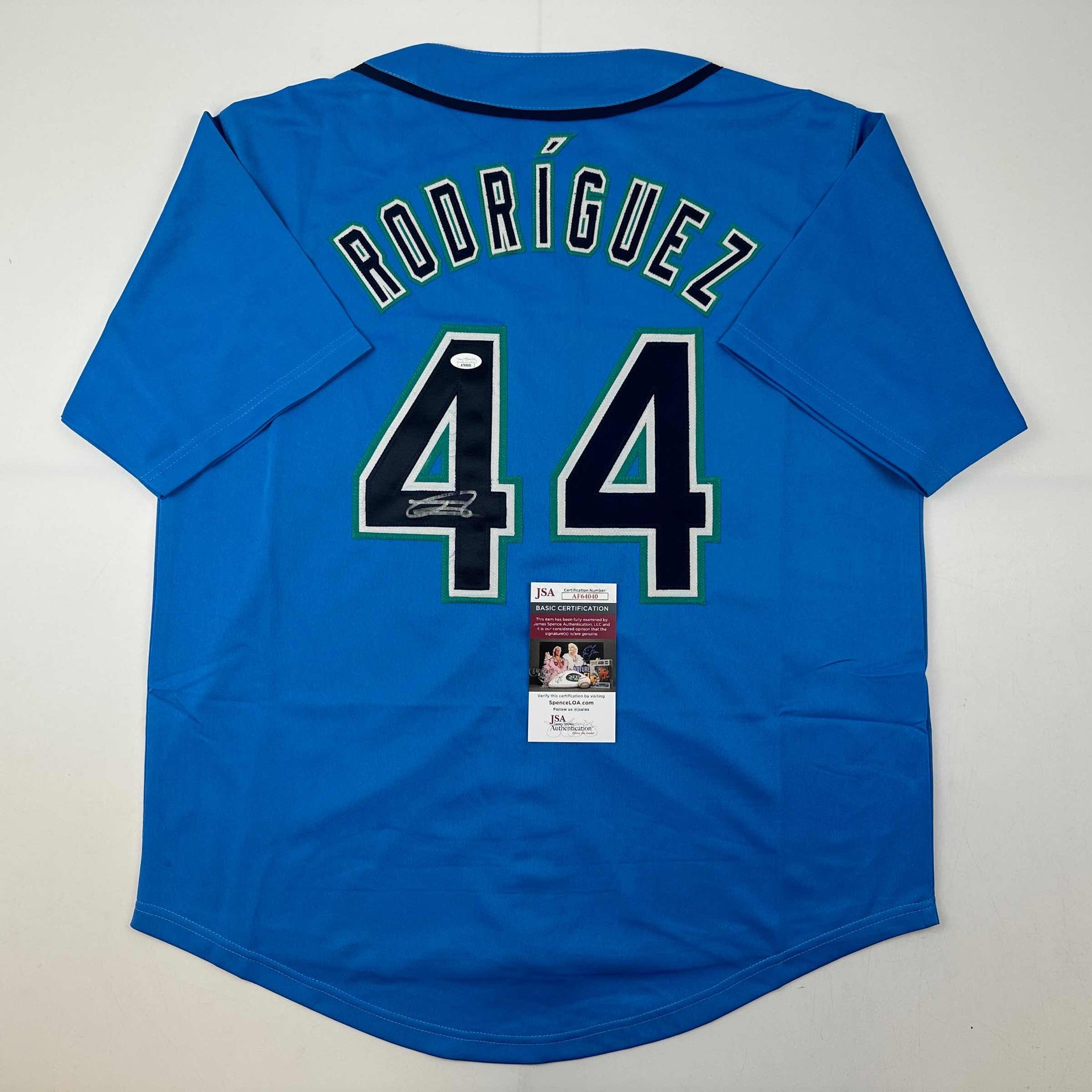 Autographed/Signed Julio Rodriguez JRodShow Seattle Blue Baseball Jersey  JSA COA - Hall of Fame Sports Memorabilia