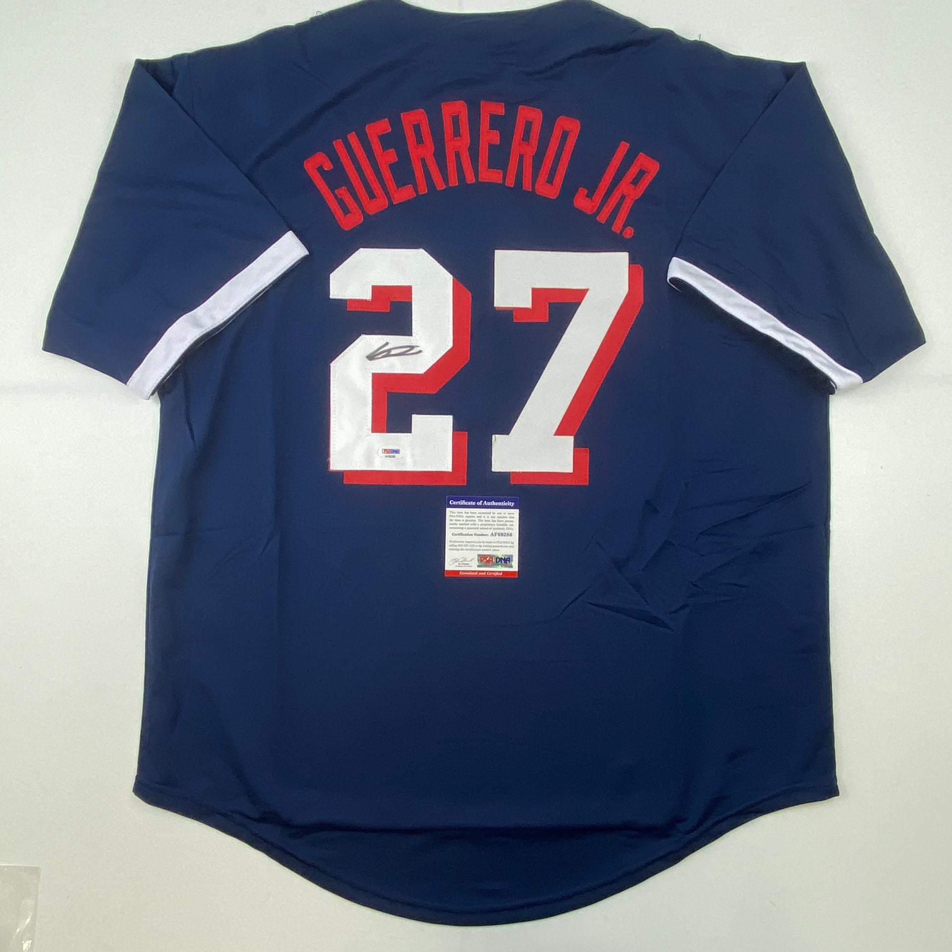 Autographed/Signed Vladimir Vlad Guerrero Jr. 2021 All-Star Game Blue  Baseball Jersey PSA/DNA COA - Hall of Fame Sports Memorabilia