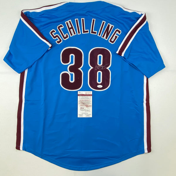 Curt Schilling Autographed Jerseys, Signed Curt Schilling Inscripted Jerseys