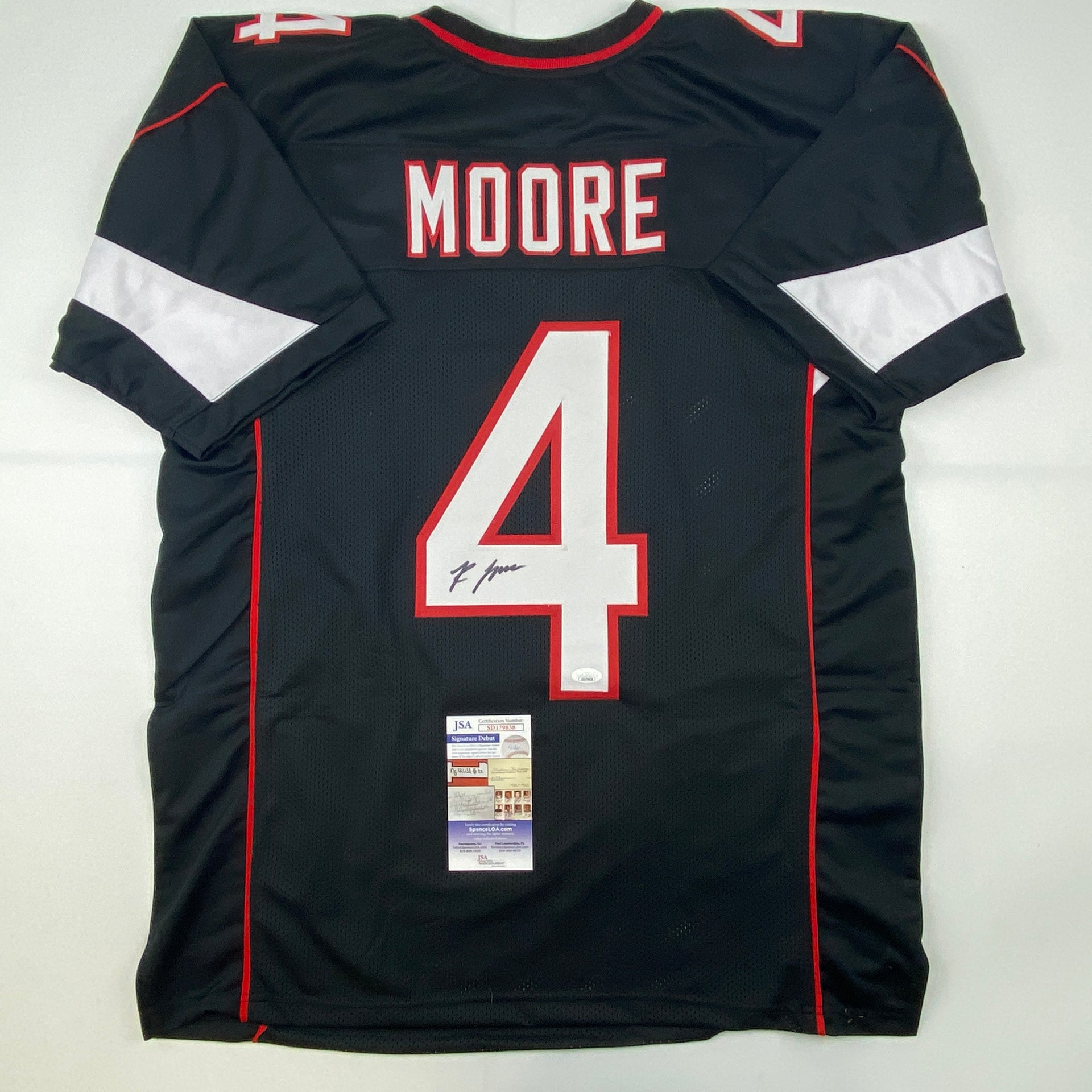 Autographed/Signed Rondale Moore Arizona Black Football Jersey JSA