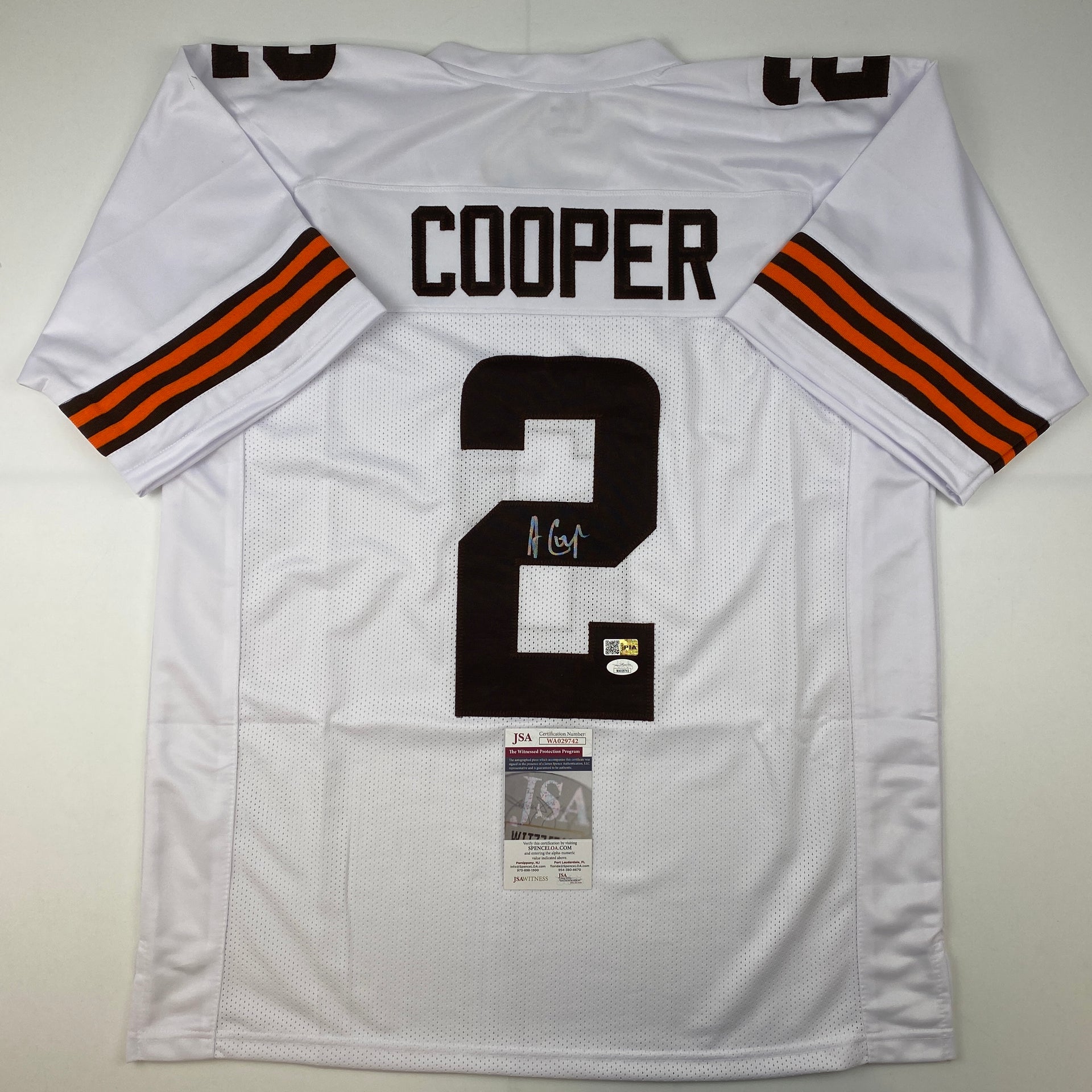 Autographed/Signed Amari Cooper Cleveland White Football Jersey