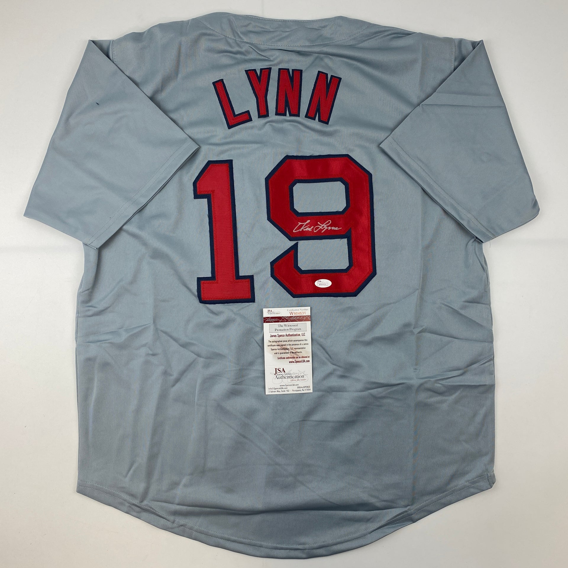 Carlton Fisk Signed Boston White Baseball Jersey (JSA) — RSA