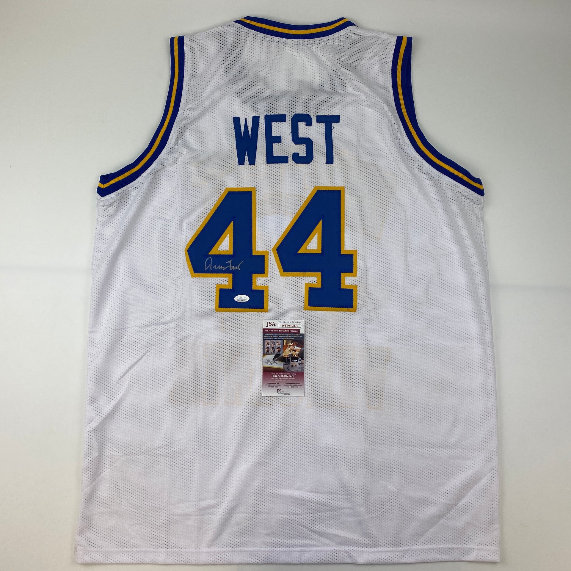 Jerry West Autographed Los Angeles Custom Jersey