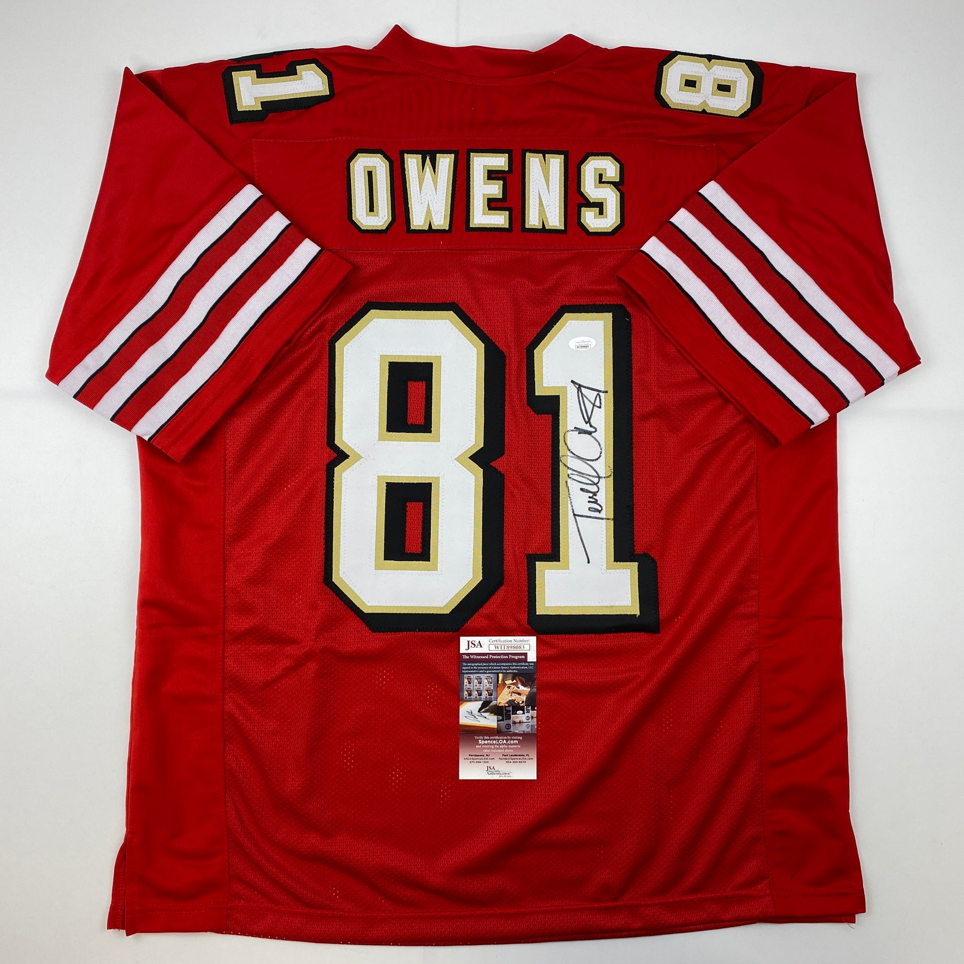 Terrell Owens Signed Dallas Thanksgiving Football Jersey (JSA) — RSA