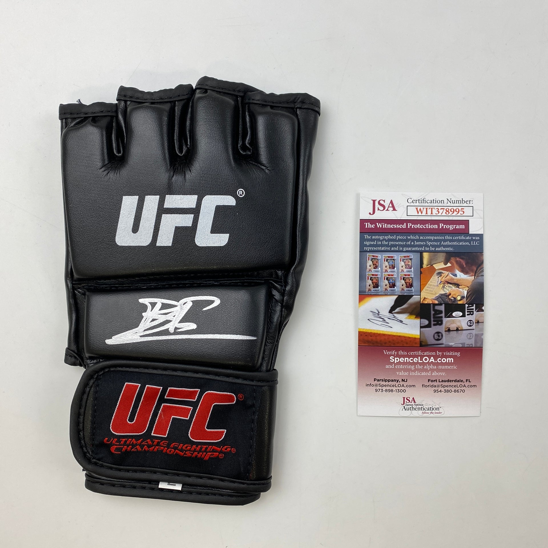 Autographed Signed Jiri Prochazka UFC MMA Black Fighting Glove JSA