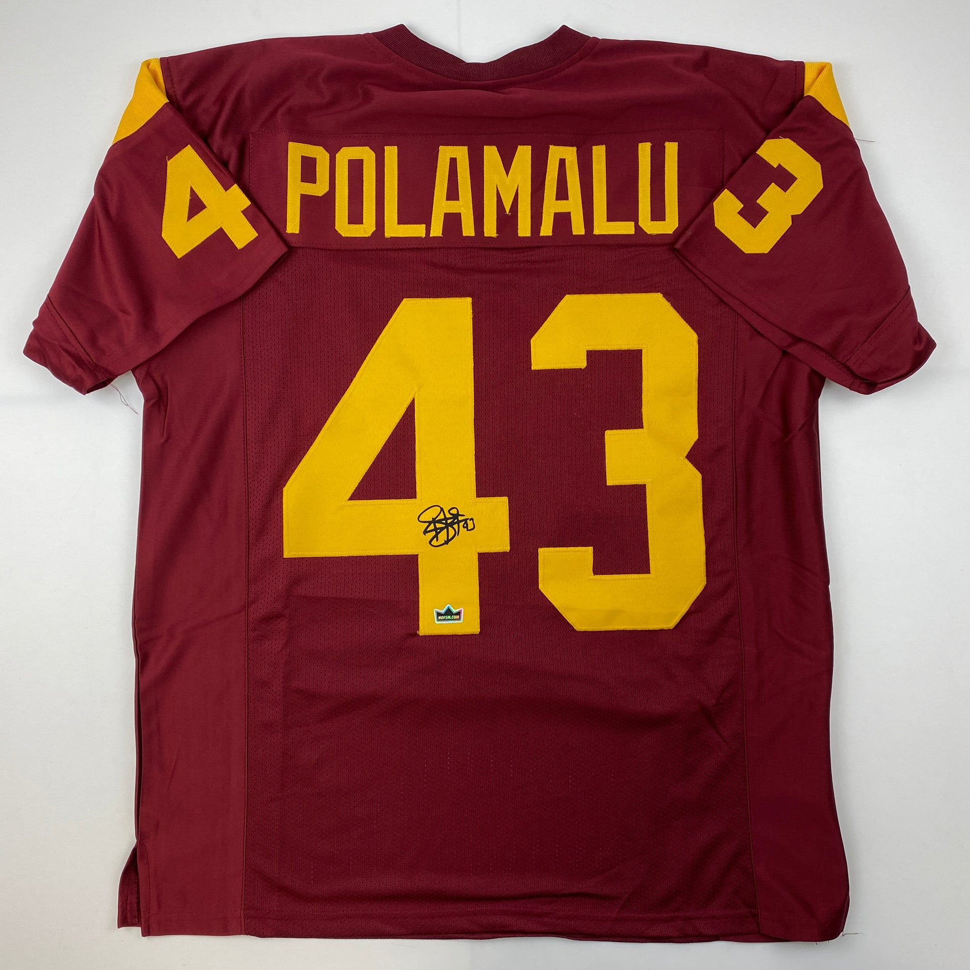 Facsimile Autographed Troy Polamalu USC Maroon Reprint Laser Auto College  Football Jersey Size Men's XL - Hall of Fame Sports Memorabilia