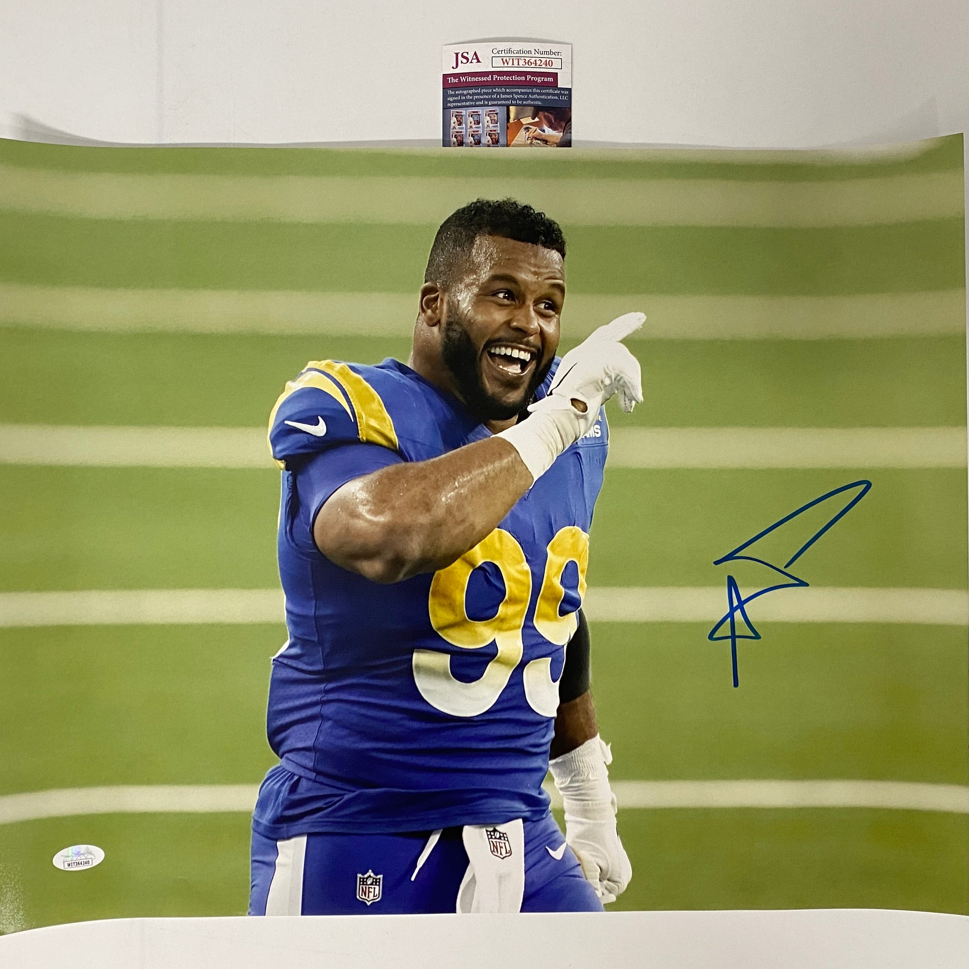 Aaron Donald Signed LA Rams Jersey COA JSA Autograph Los Angeles