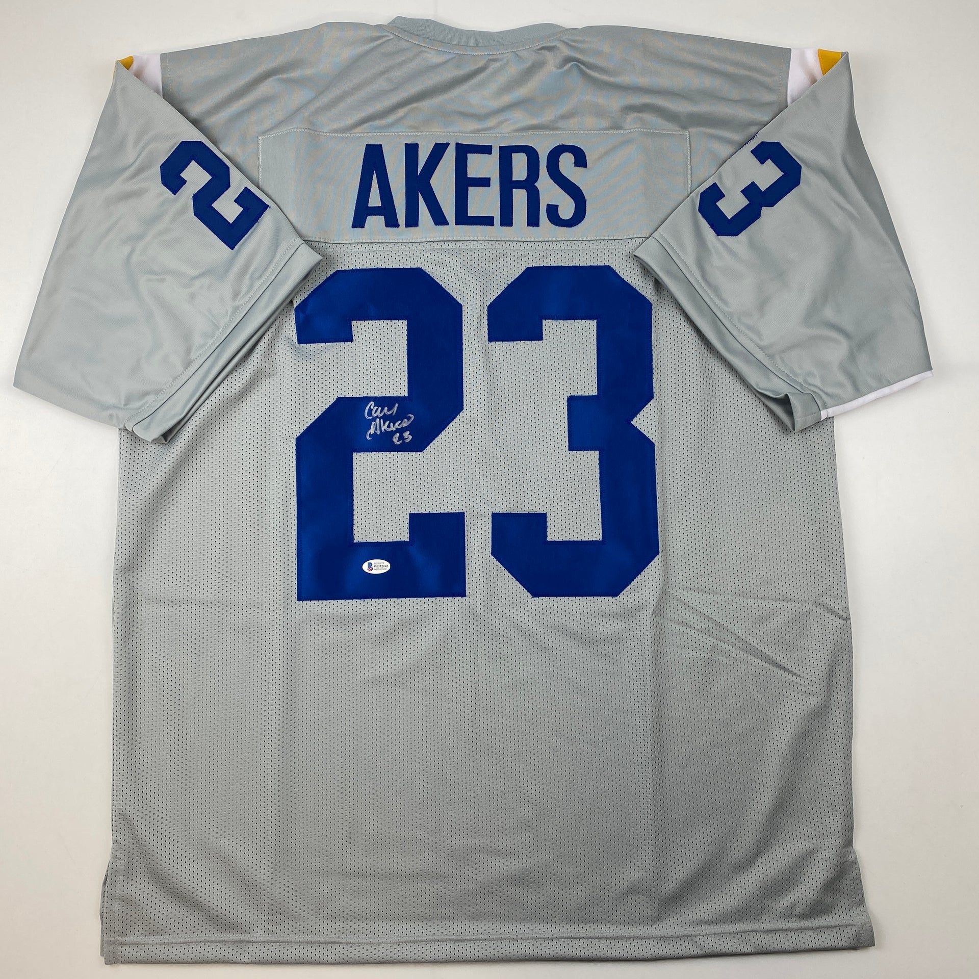 Autographed/Signed Cam Akers Los Angeles LA Grey Football Jersey Beckett  BAS COA - Hall of Fame Sports Memorabilia