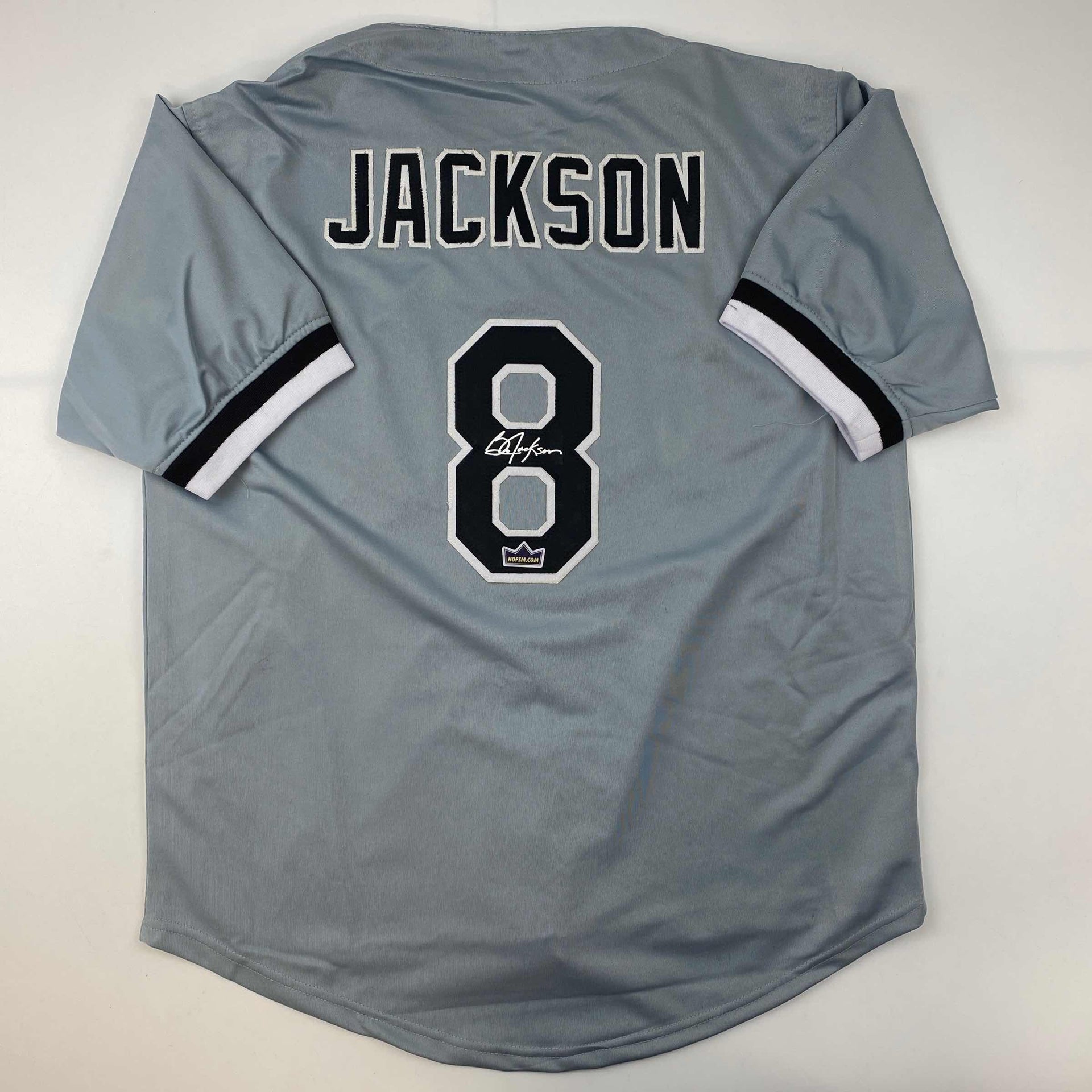 Facsimile Autographed Bo Jackson Chicago Grey Reprint Laser Auto Baseball  Jersey Size Men's XL - Hall of Fame Sports Memorabilia