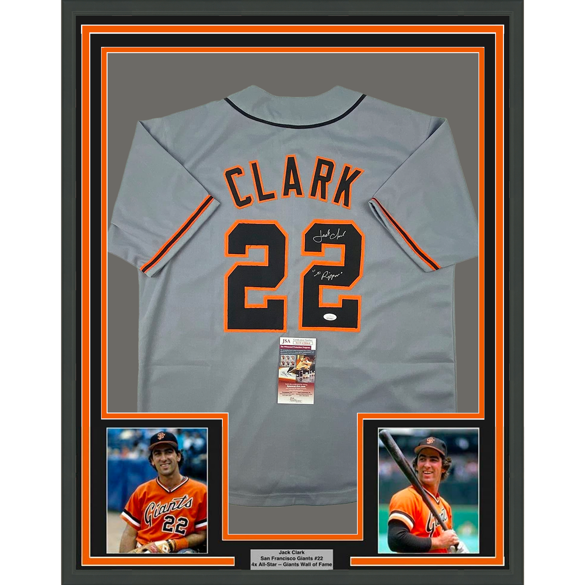 Will Clark Autographed Signed Framed San Francisco Giants 