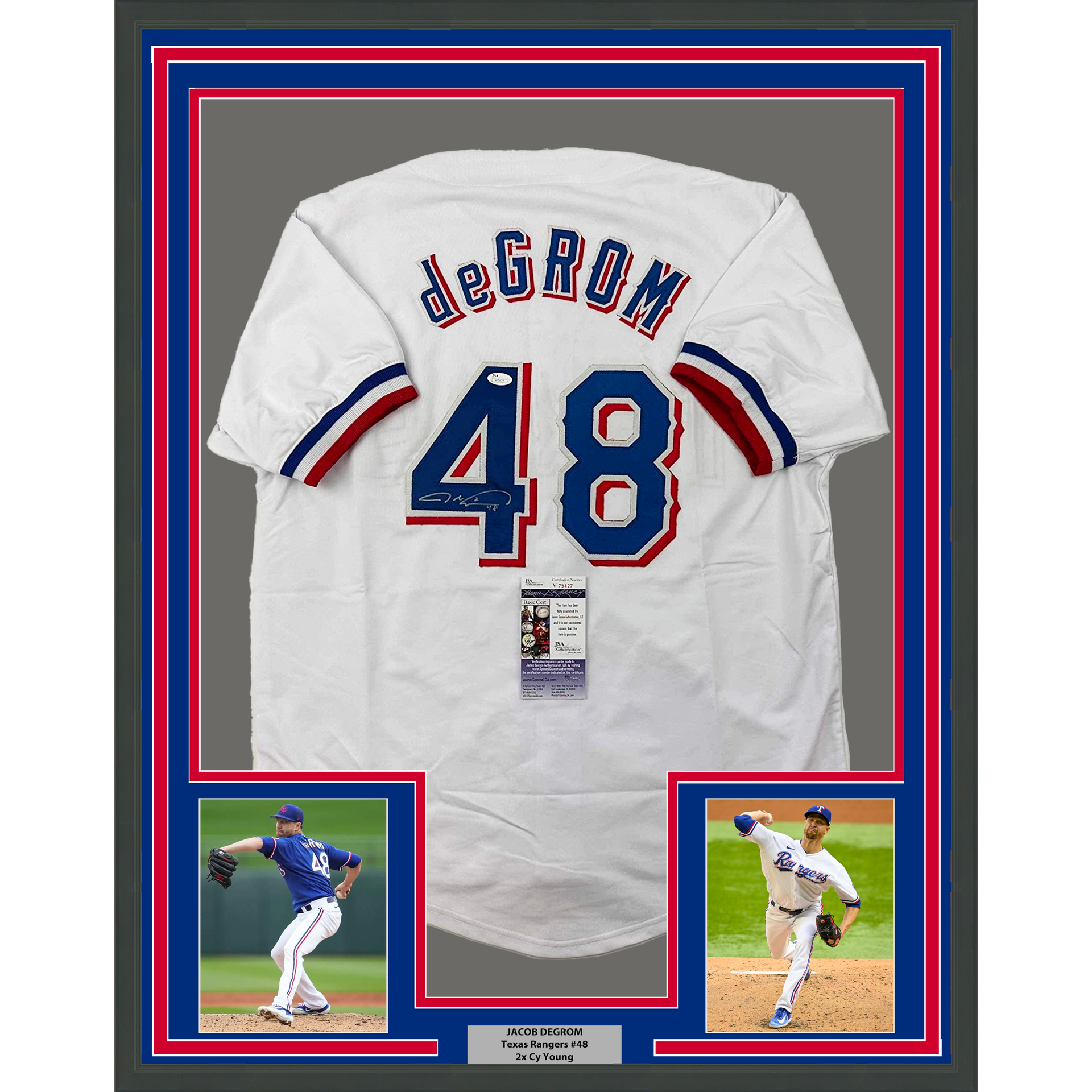 Autographed/Signed Jacob DeGrom New York NY Pinstripe Baseball Jersey JSA  COA at 's Sports Collectibles Store