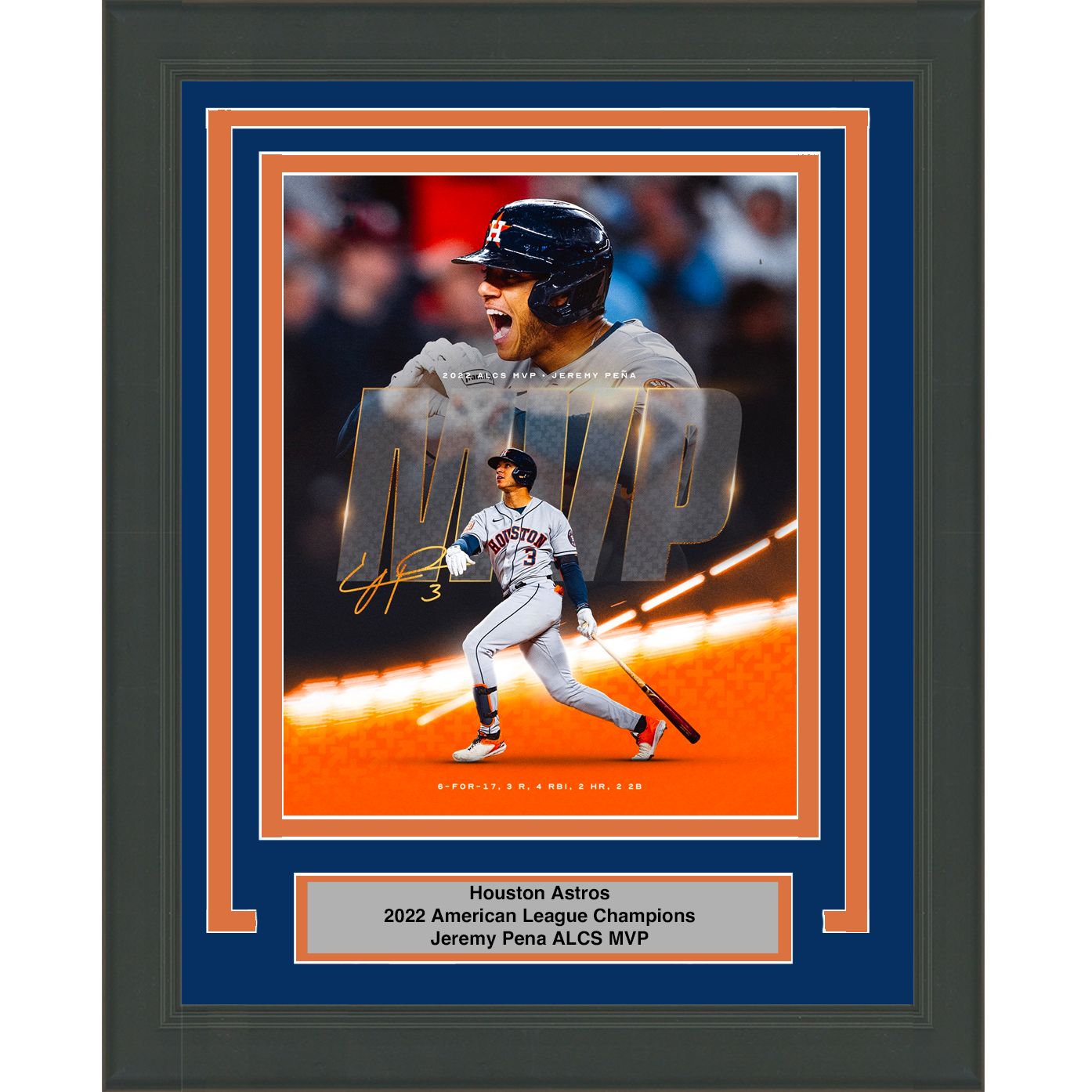 Framed Houston Astros 2022 ALCS American League Champions Jeremy