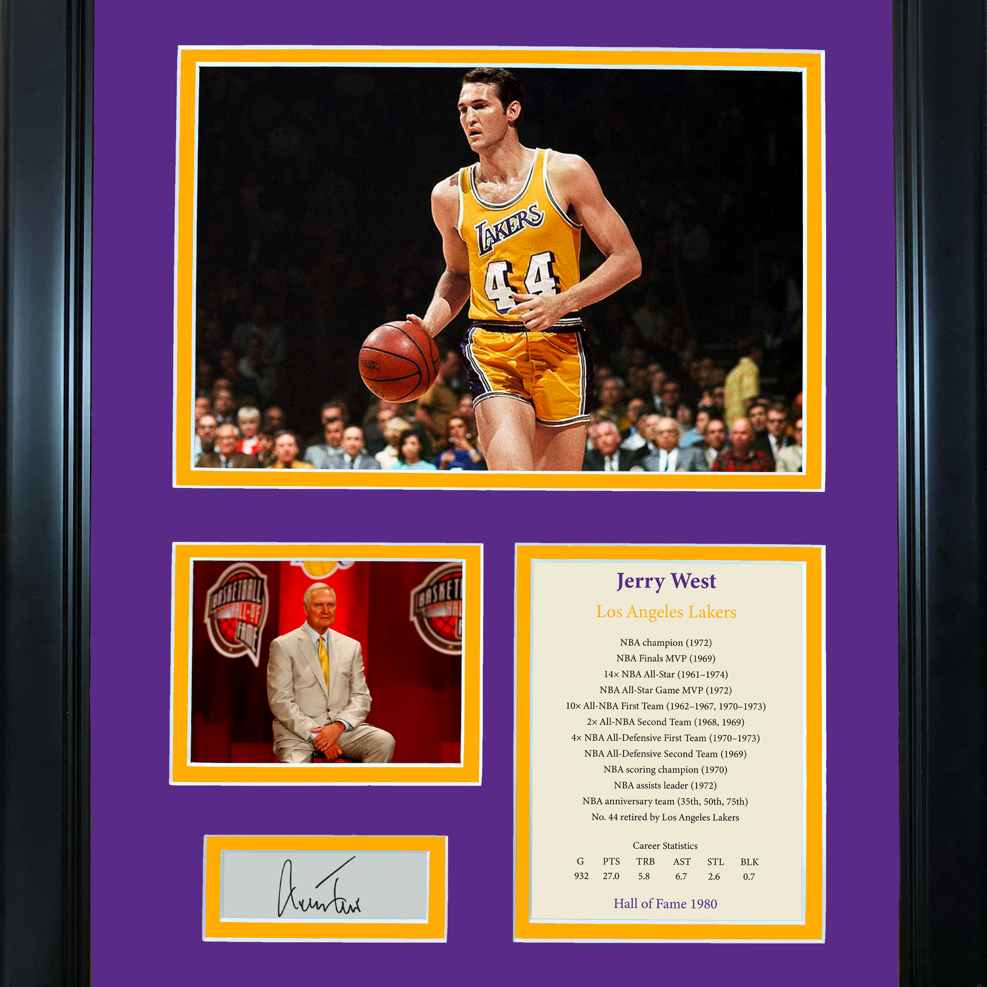 Jerry West signed jersey PSA/DNA Los Angeles Lakers Autographed Stat Jersey