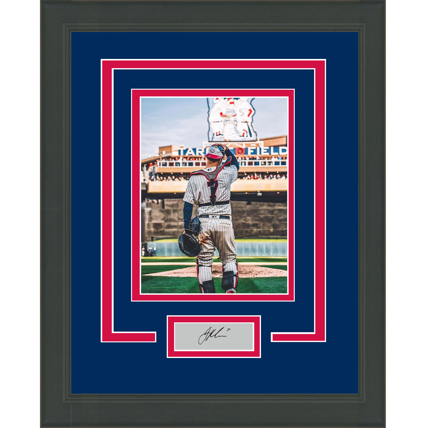 Framed Minnesota Twins Joe Mauer Autographed Signed Jersey Beckett