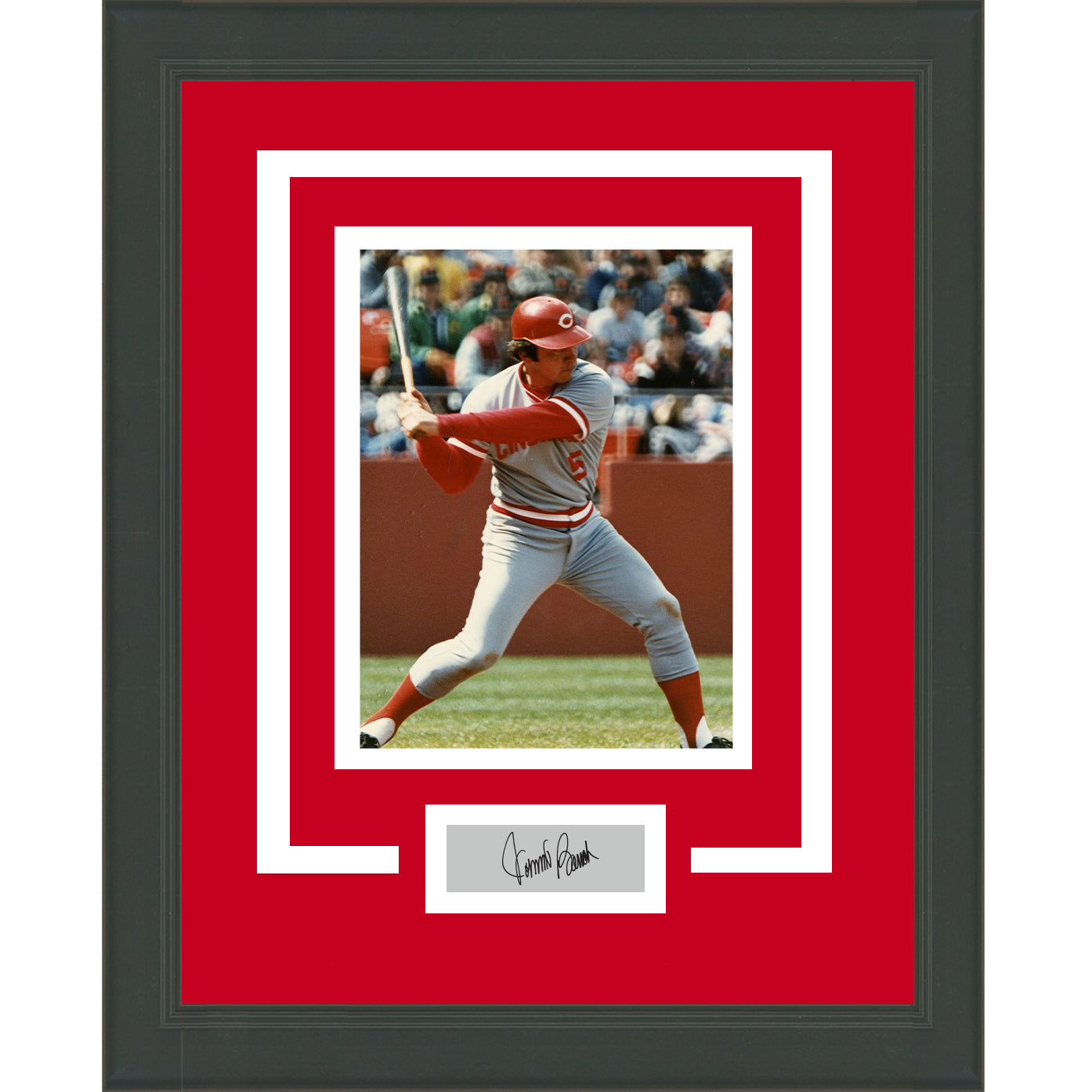 Facsimile Autographed Johnny Bench Cincinnati White Reprint Laser