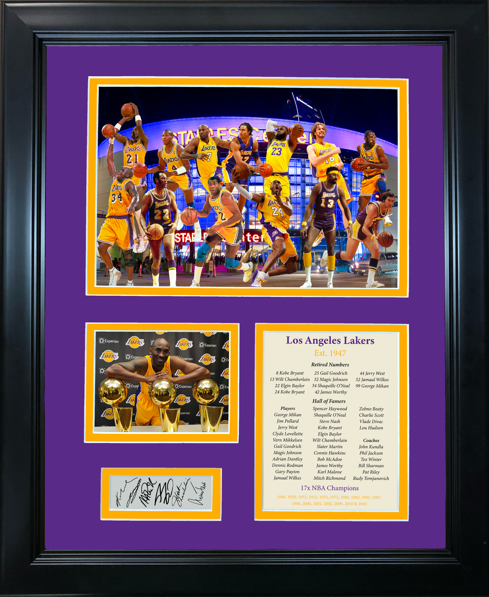 Lebron James, LA Lakers, 12x15 Framed Photo Collage