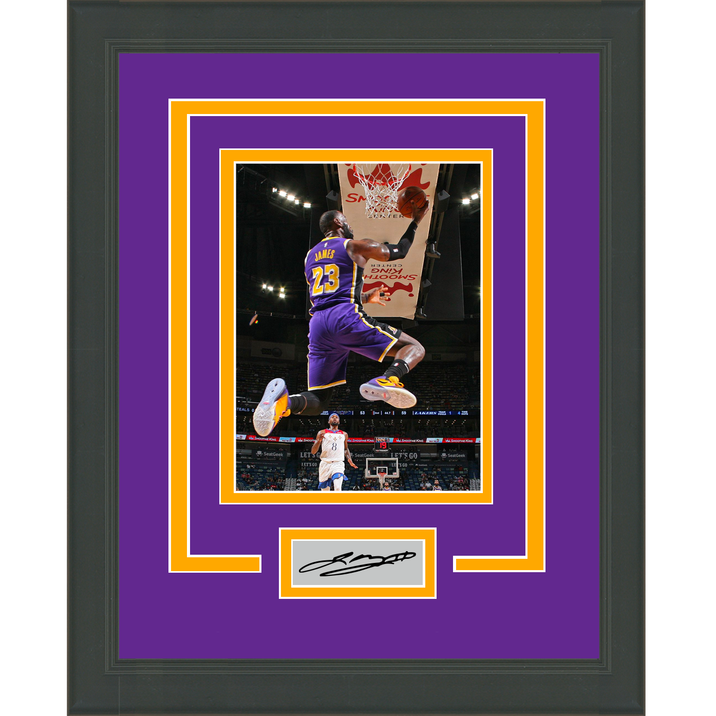 LeBron James Los Angeles Lakers Framed 15 x 17 Stars of the Game Collage  - Facsimile Signature - NBA Player Plaques and Collages