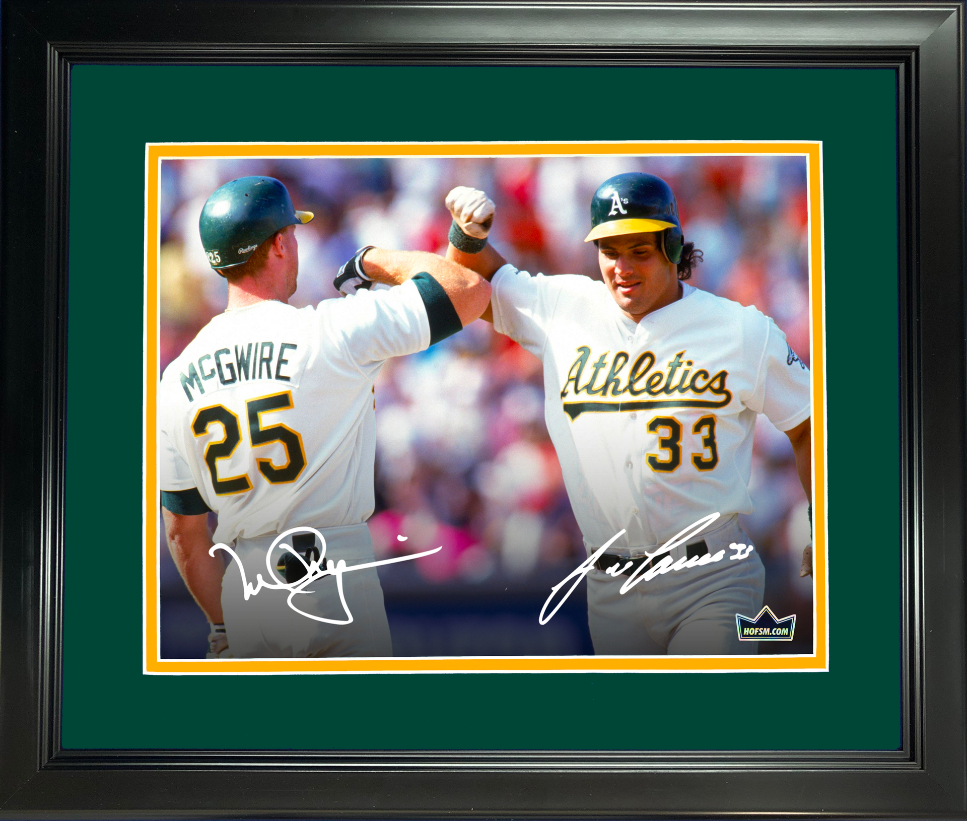 JOSE CANSECO SIGNED A'S 8X10 - BASH BROTHERS INSC. - HOF COA