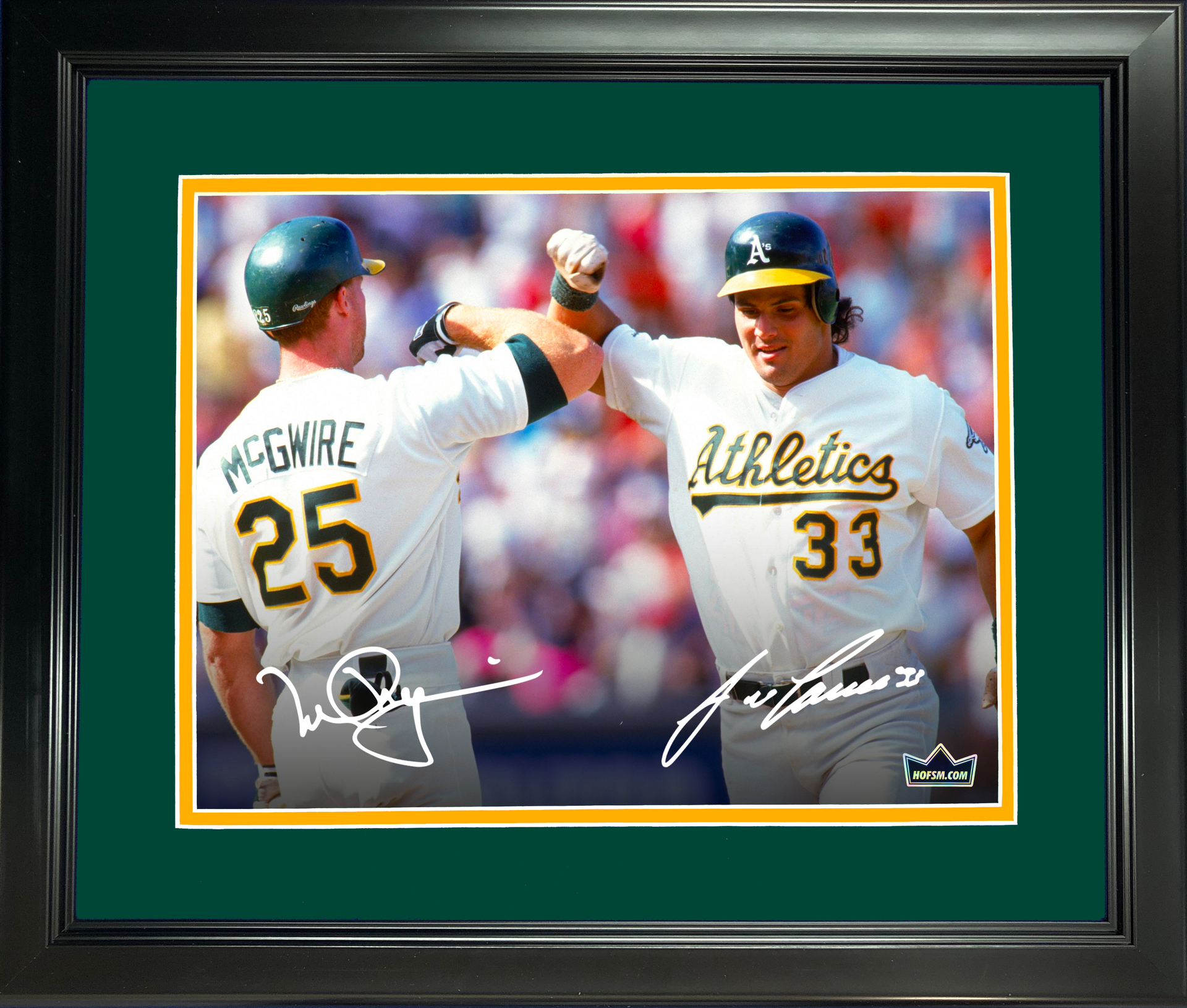 Mark McGwire and Jose Canseco Oakland A's Signed Framed 8x10 Photo –