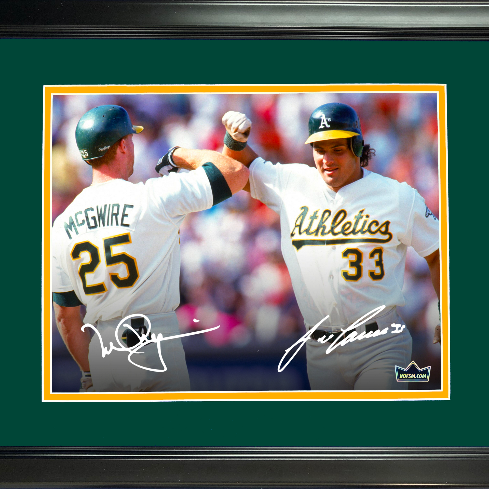 Jose Canseco Autographed and Framed Green Oakland A's Jersey