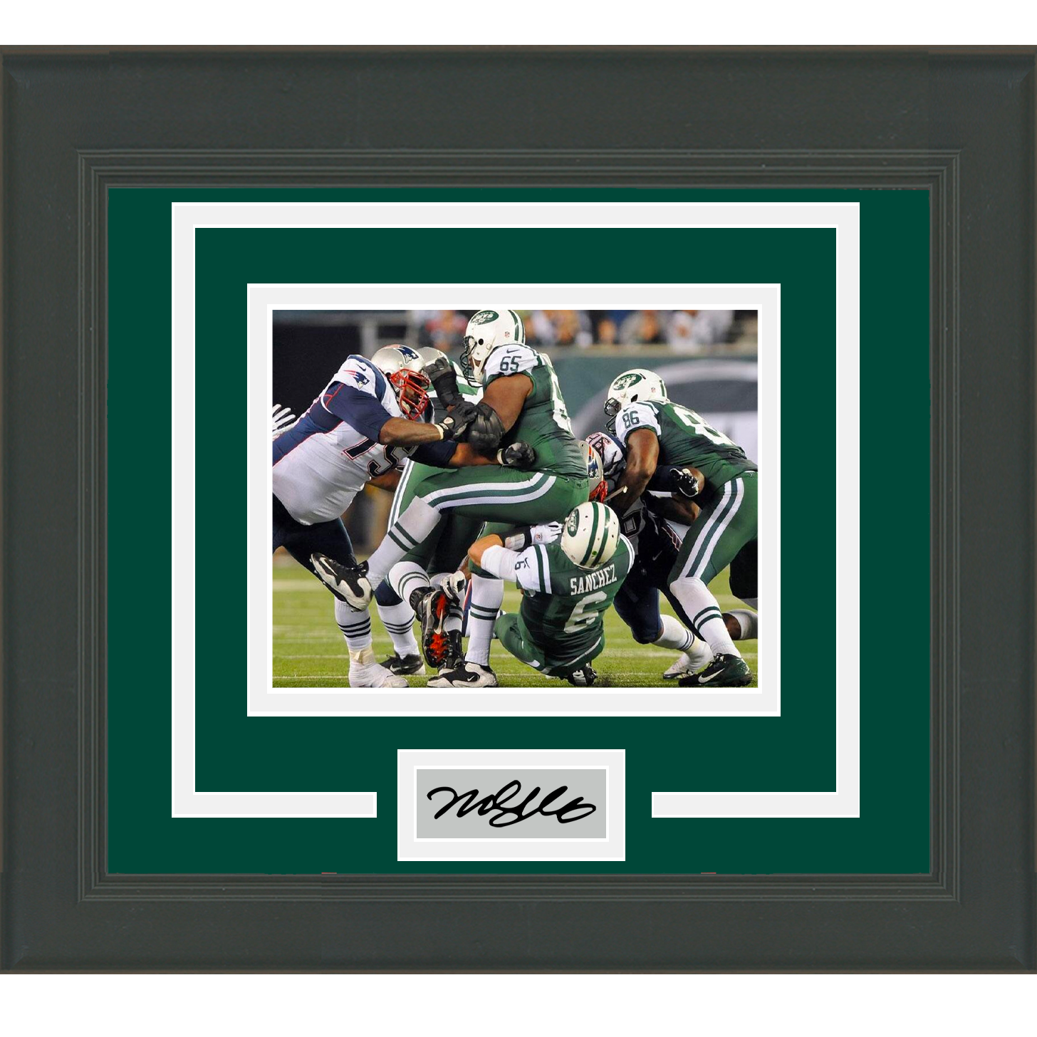 Mark Sanchez Autographed Framed Jets Jersey