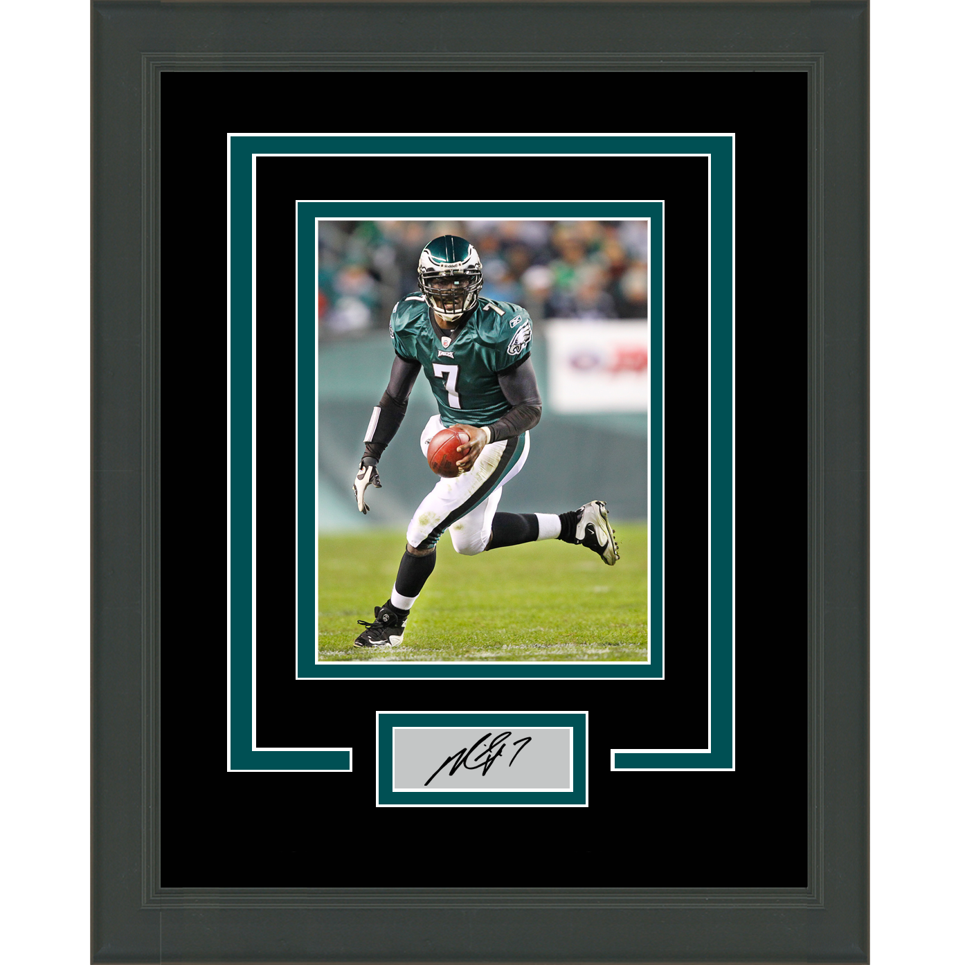 Michael Vick Signed Framed 16x20 Philadelphia Eagles Kelly Green Photo JSA