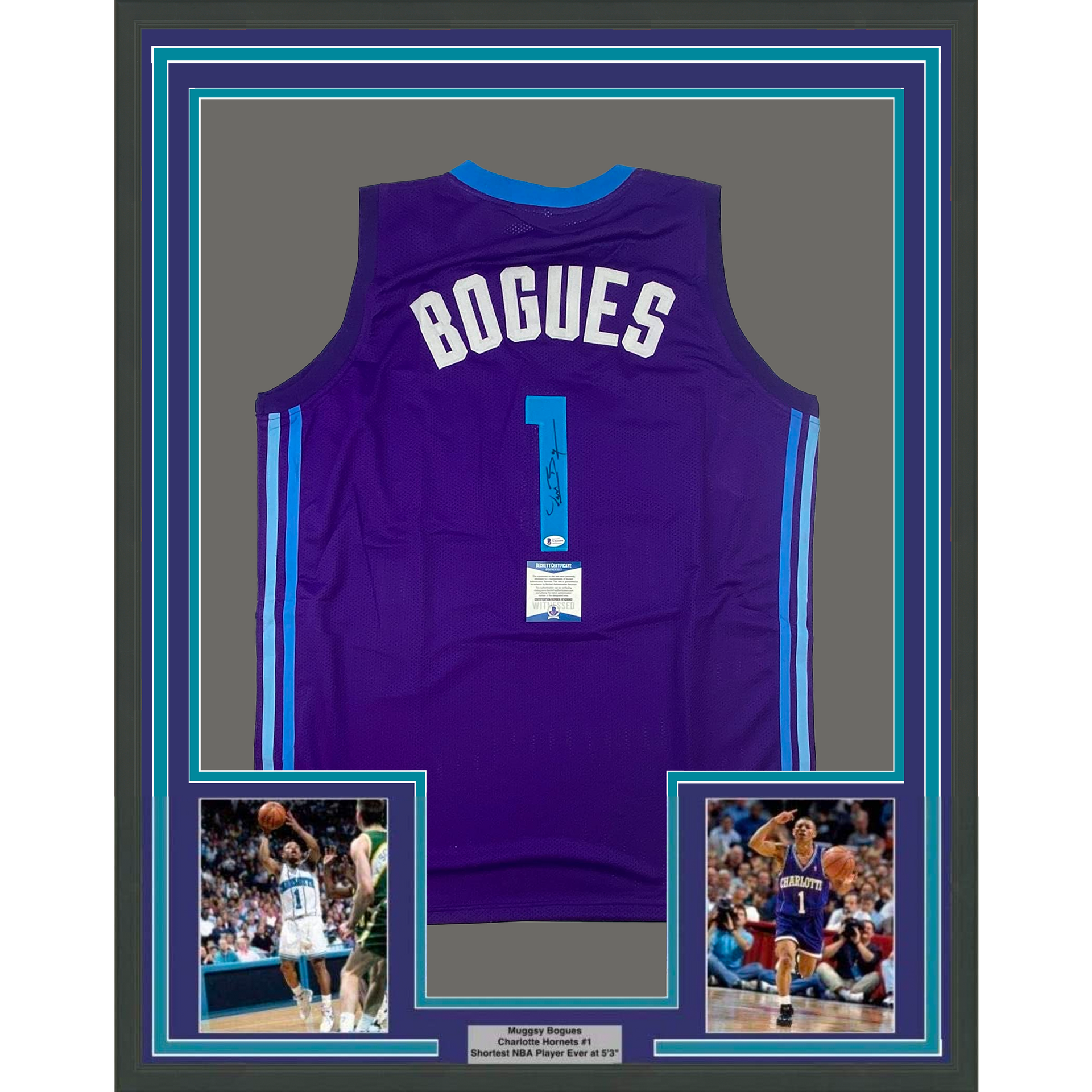 MUGGSY BOGUES 8X10 PHOTO CHARLOTTE HORNETS BASKETBALL PICTURE NBA