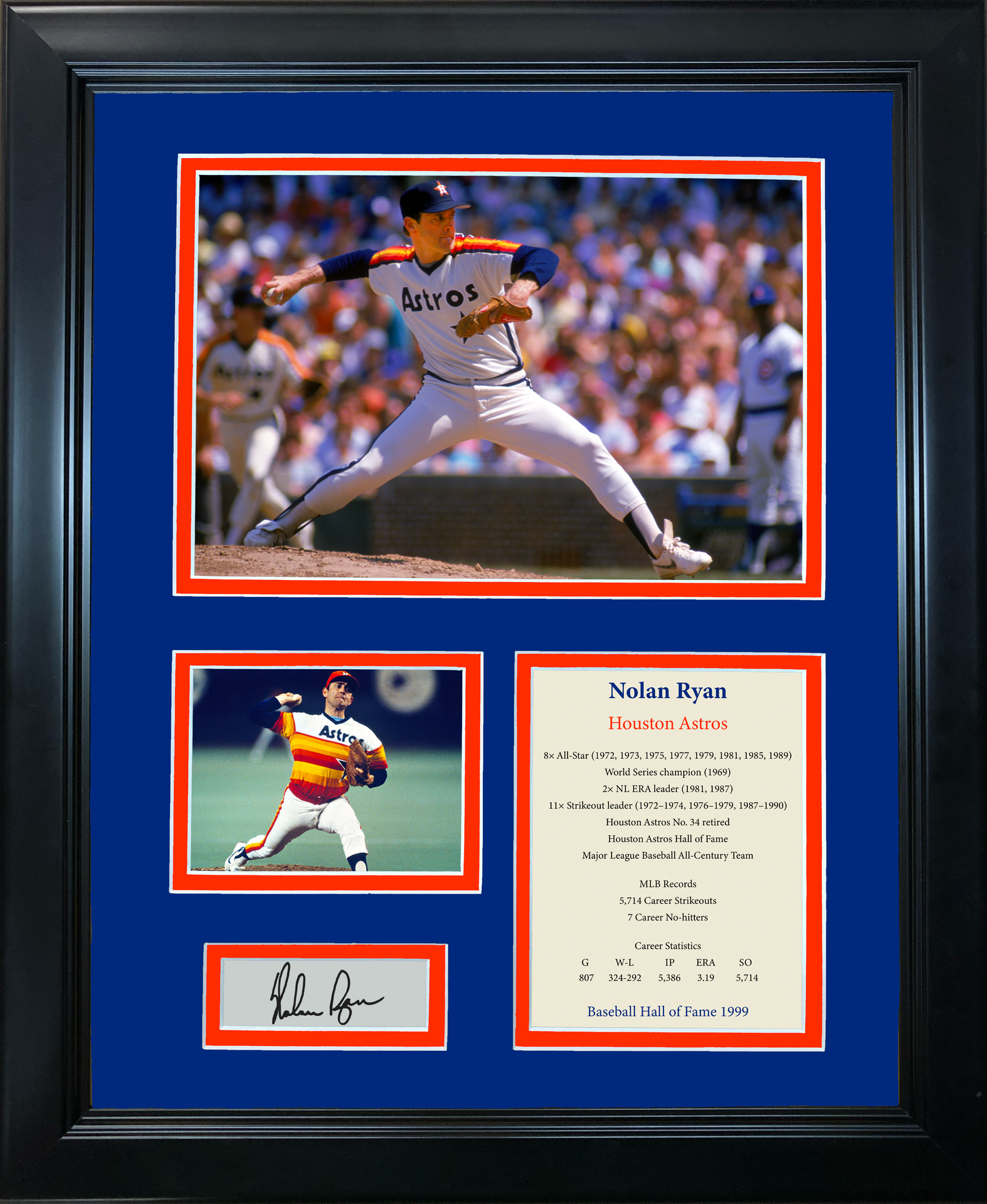 Custom Framed Display Signed NOLAN RYAN - ASTROS — Trophy Gallery Canada,  Shop Online, 5000+ Products, Fast Shipping