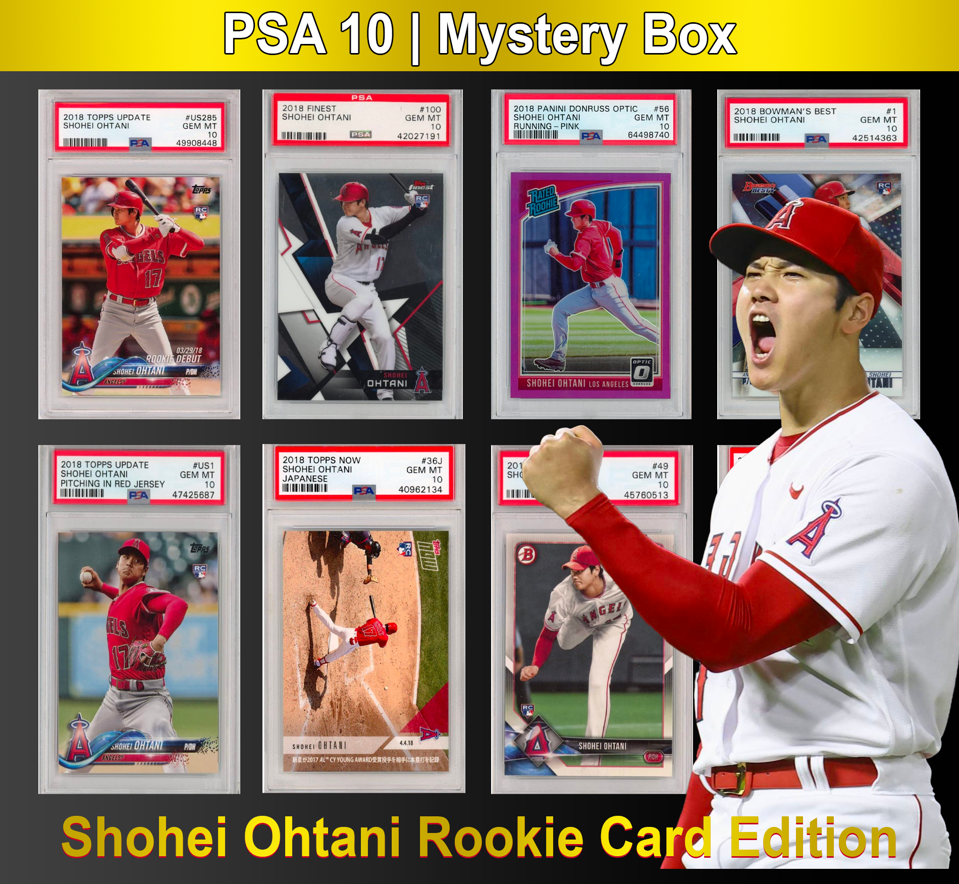 Shohei Ohtani 2018 Topps Now Japanese Rookie Baseball Card #432J - Graded  Gem Mint 10! (PSA)