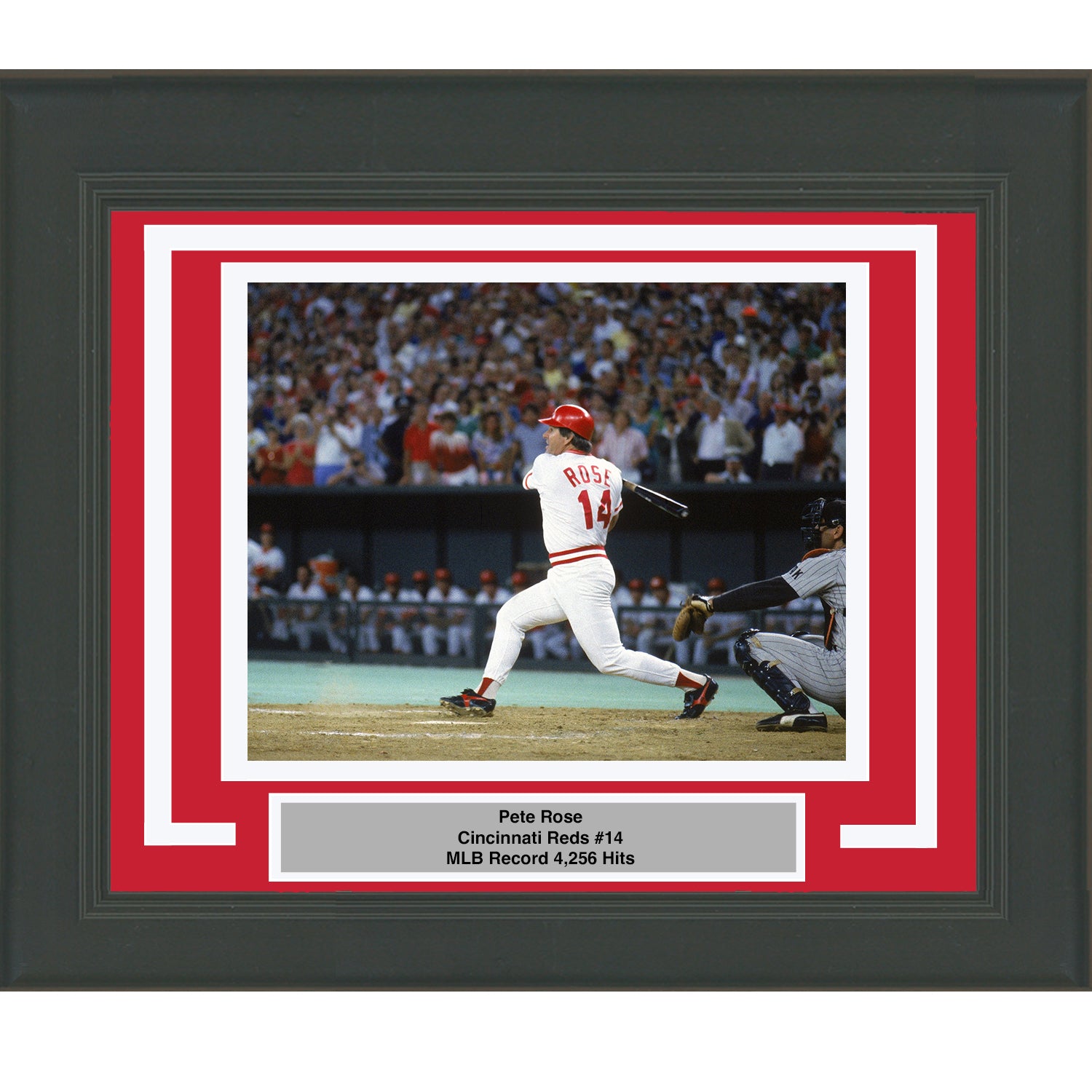 Barry Larkin Autographed and Framed Cincinnati Reds Jersey