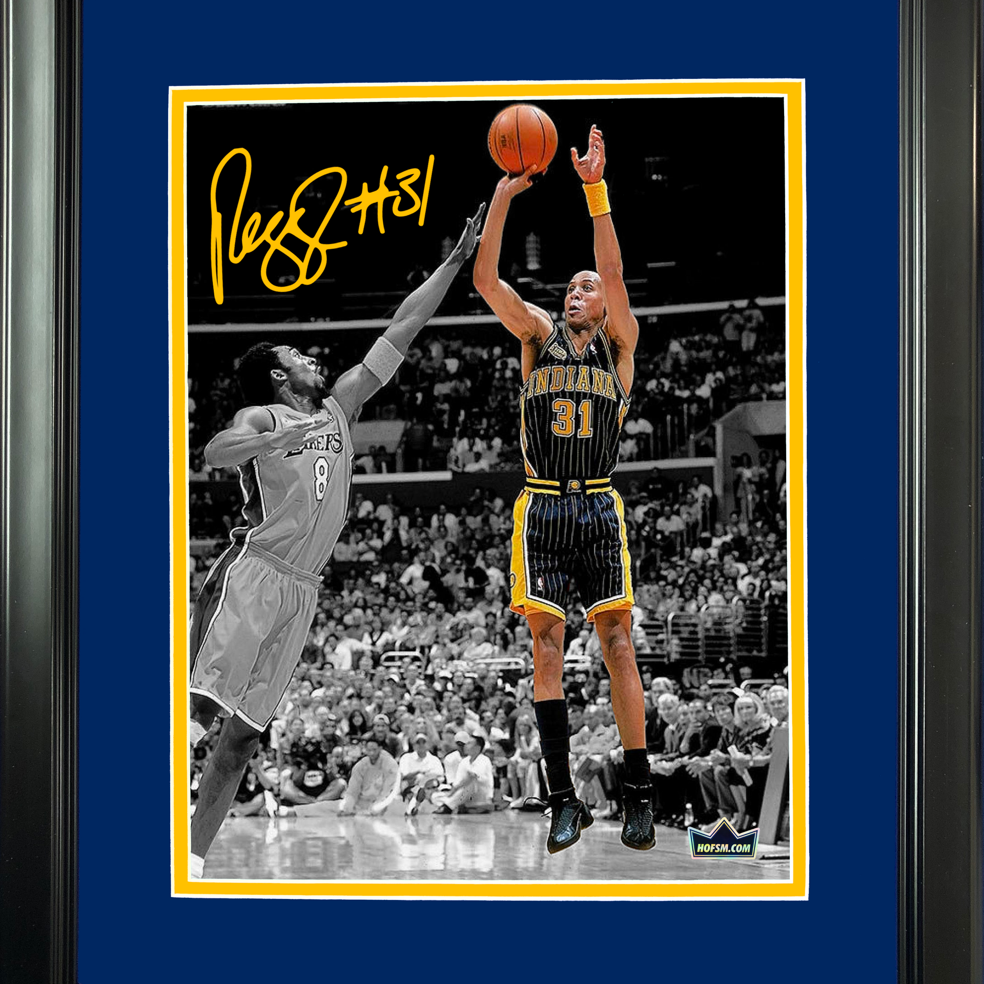 Reggie Miller Indiana Pacers Signed Autographed Blue #31 Custom