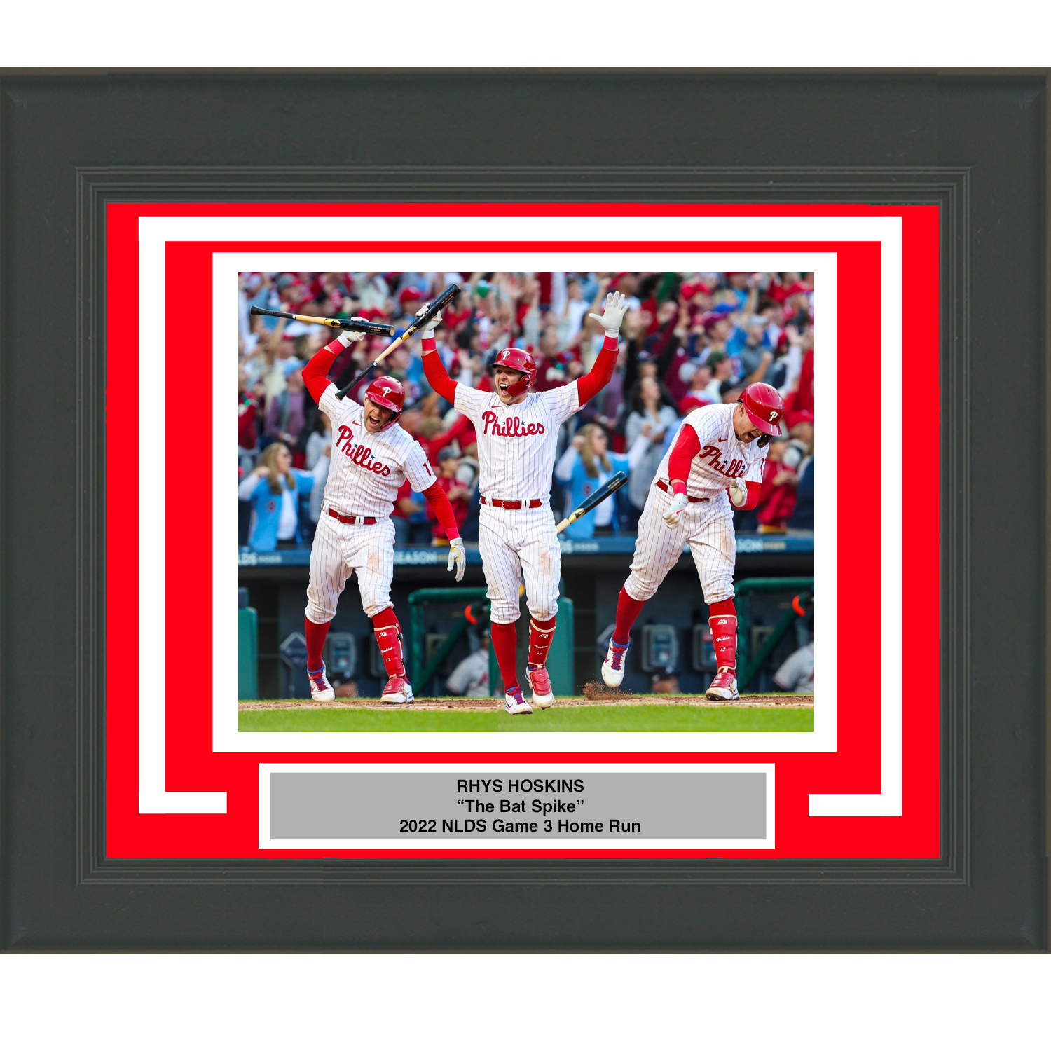 Rhys Hoskins signed autographed Philadelphia Phillies 16x20 framed photo JSA