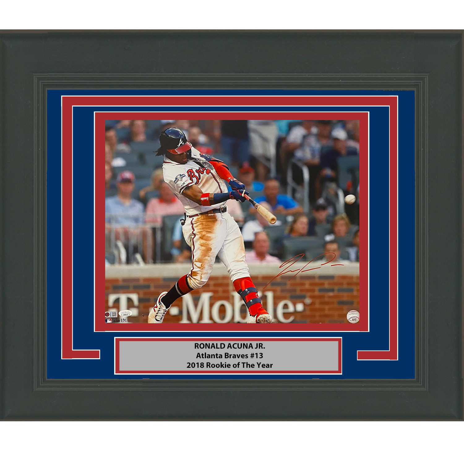 Framed Autographed/Signed Ronald Acuna Jr. Atlanta Braves 16x20 Baseball  Photo JSA COA #10 - Hall of Fame Sports Memorabilia