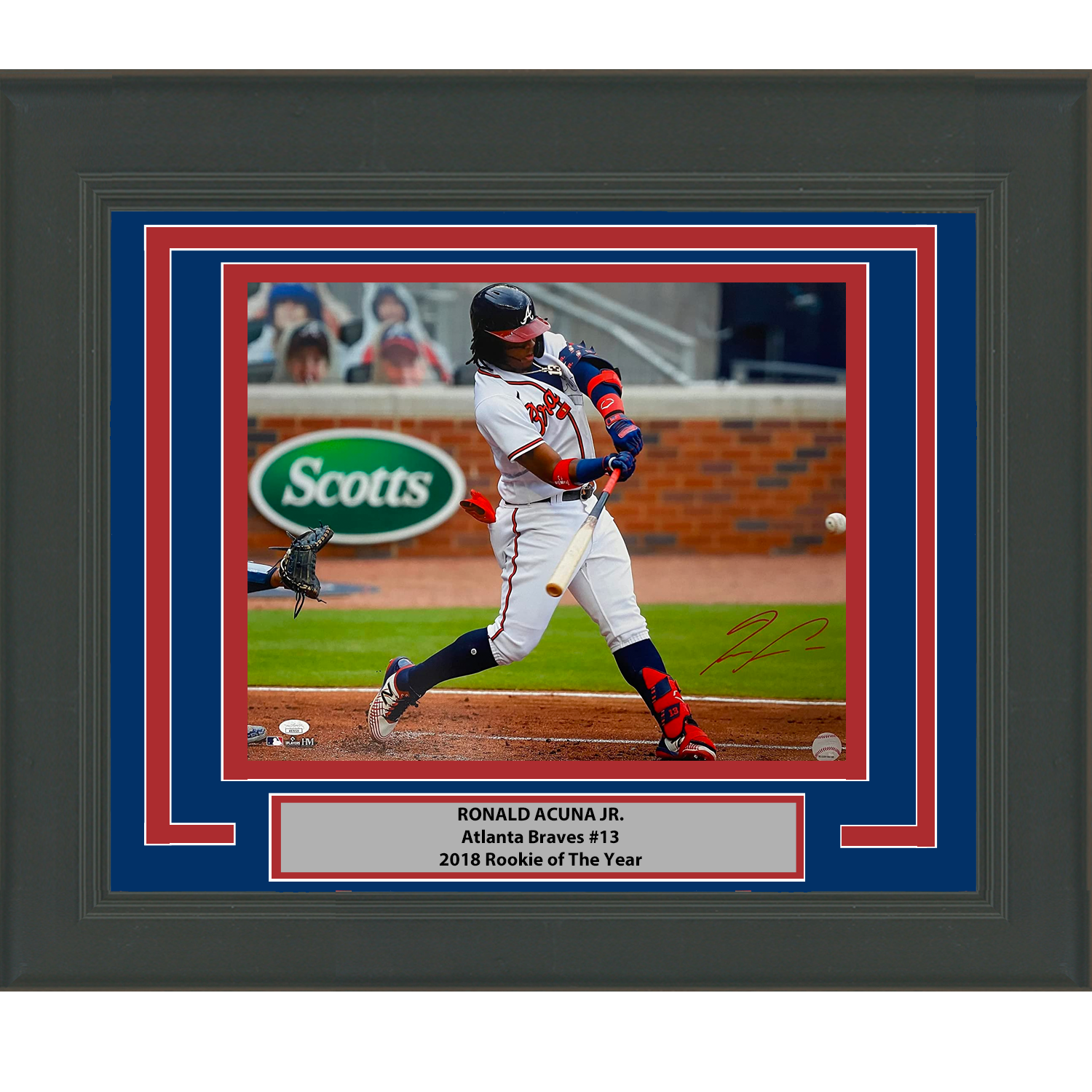 Framed Autographed/Signed Ronald Acuna Jr. Atlanta Braves 16x20 Baseball  Photo JSA COA #2 - Hall of Fame Sports Memorabilia