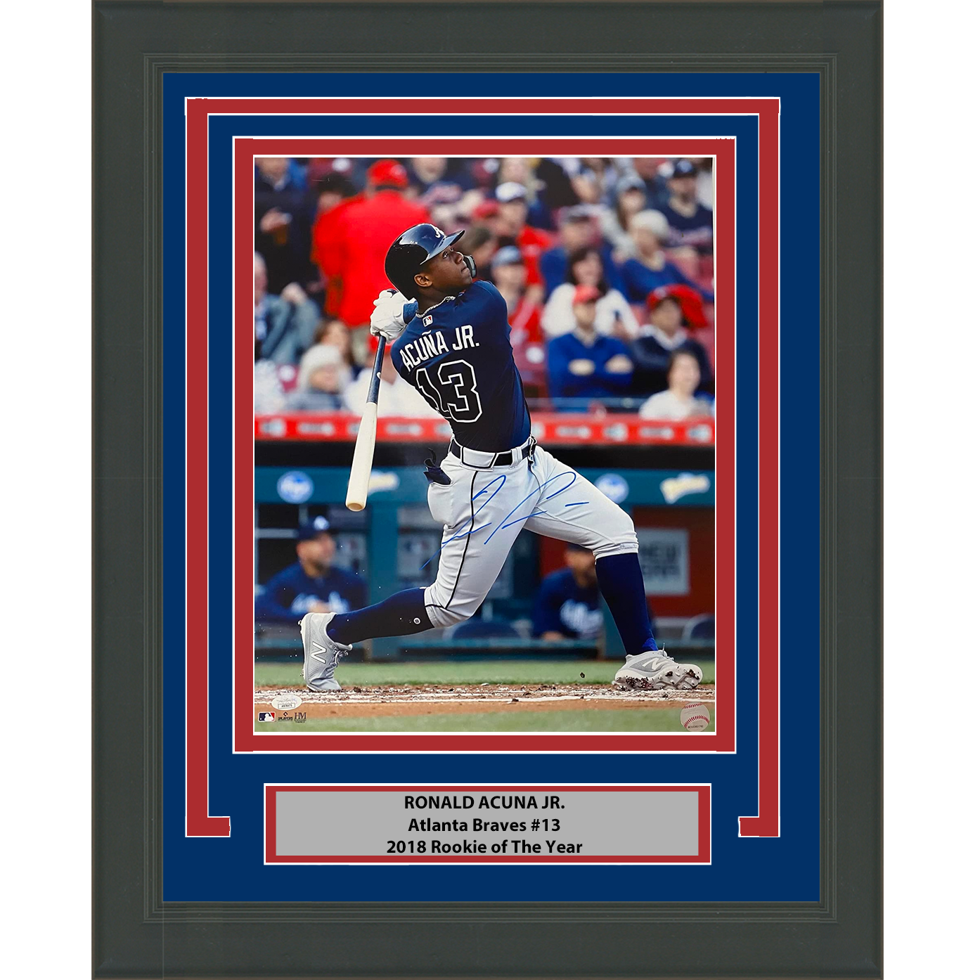 Framed Autographed/Signed Ronald Acuna Jr. Atlanta Braves 16x20 Baseball  Photo JSA COA #1 - Hall of Fame Sports Memorabilia