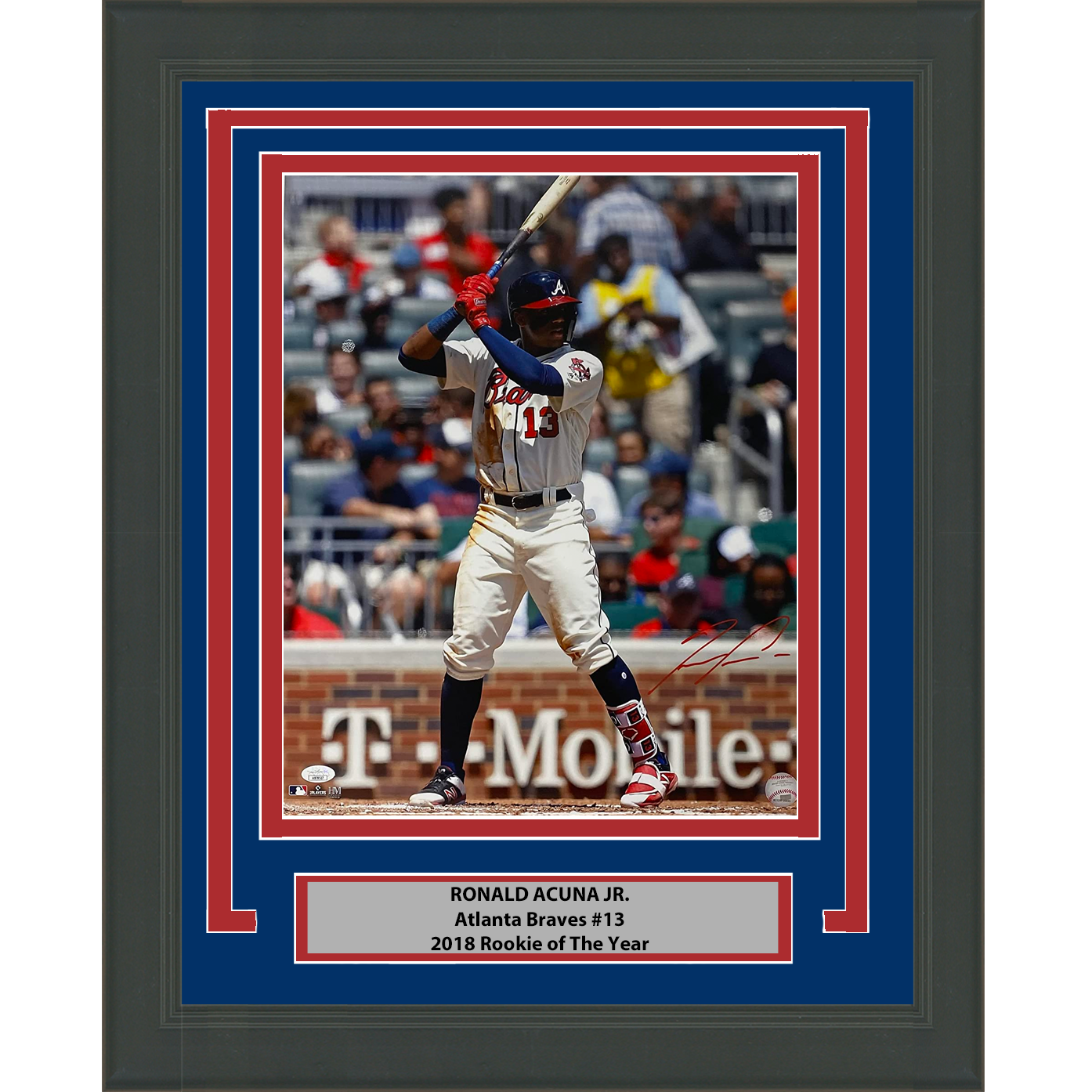 Framed Autographed/Signed Ronald Acuna Jr. Atlanta Braves 16x20 Baseball  Photo JSA COA #9 - Hall of Fame Sports Memorabilia