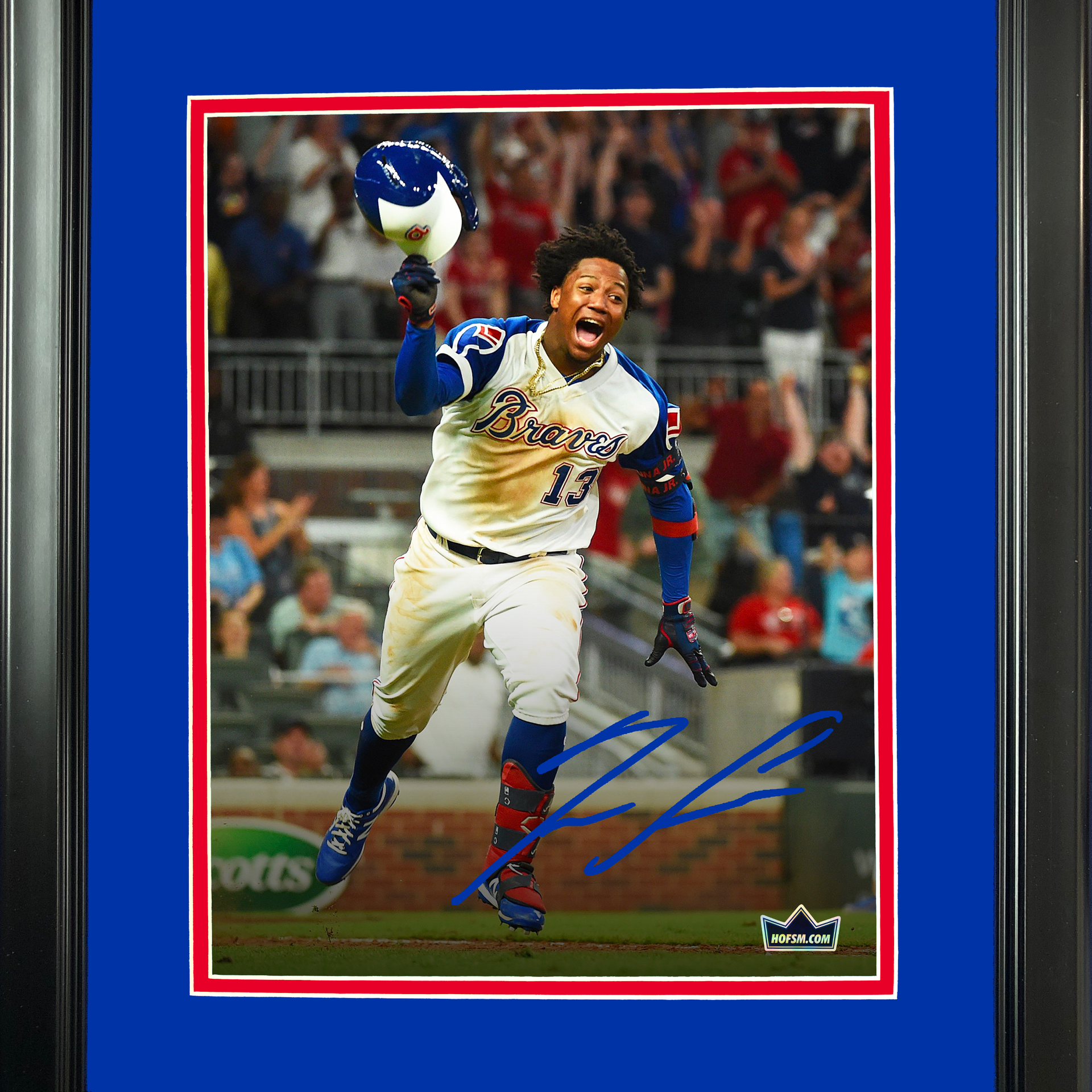 Framed Ronald Acuna Jr Atlanta Braves Facsimile Laser Engraved Signature  Auto 12x15 Baseball Photo HOFSM Holo - Hall of Fame Sports Memorabilia