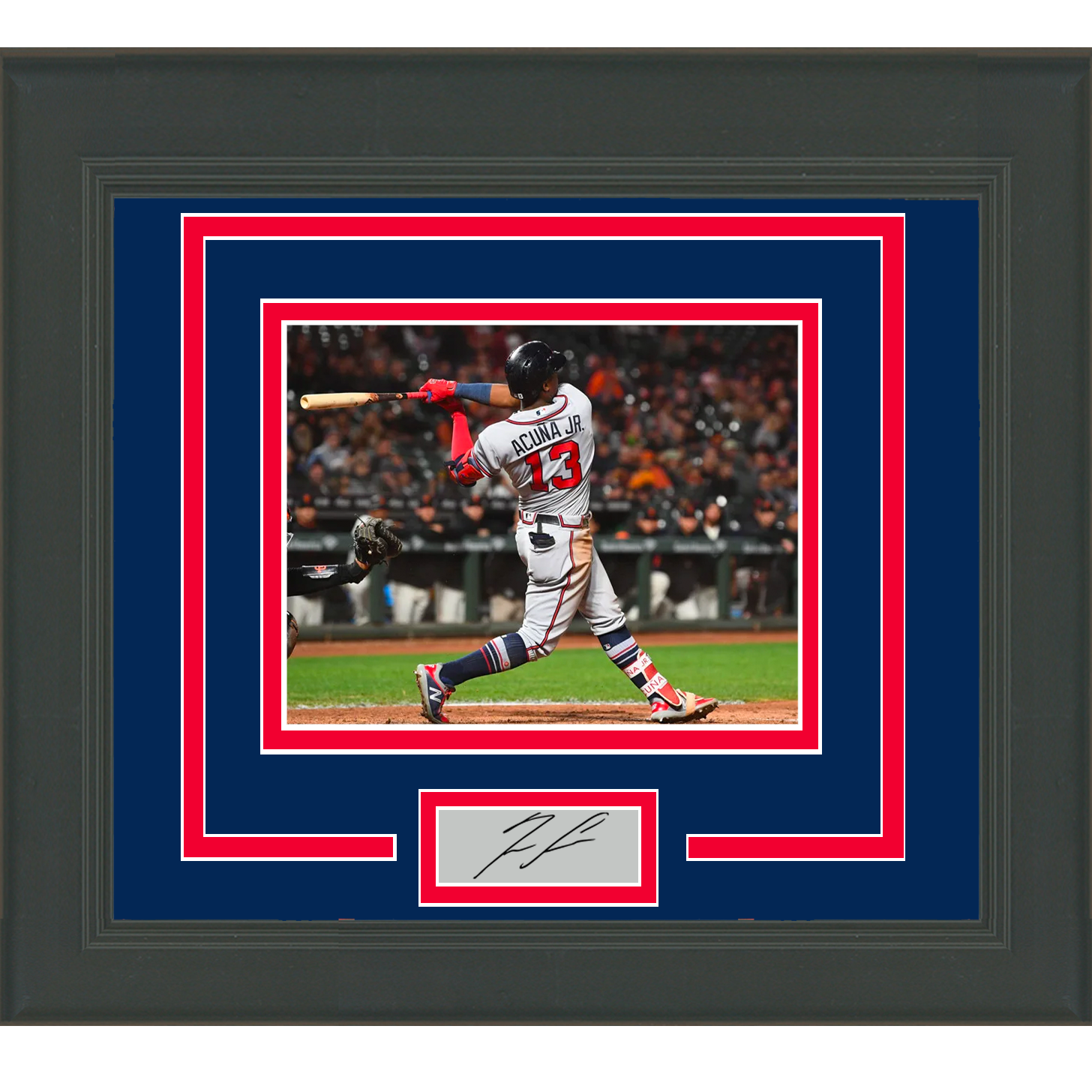 Framed Ronald Acuna Jr. Facsimile Laser Engraved Signature Auto Atlanta  Braves 15x16 Baseball Photo - Hall of Fame Sports Memorabilia