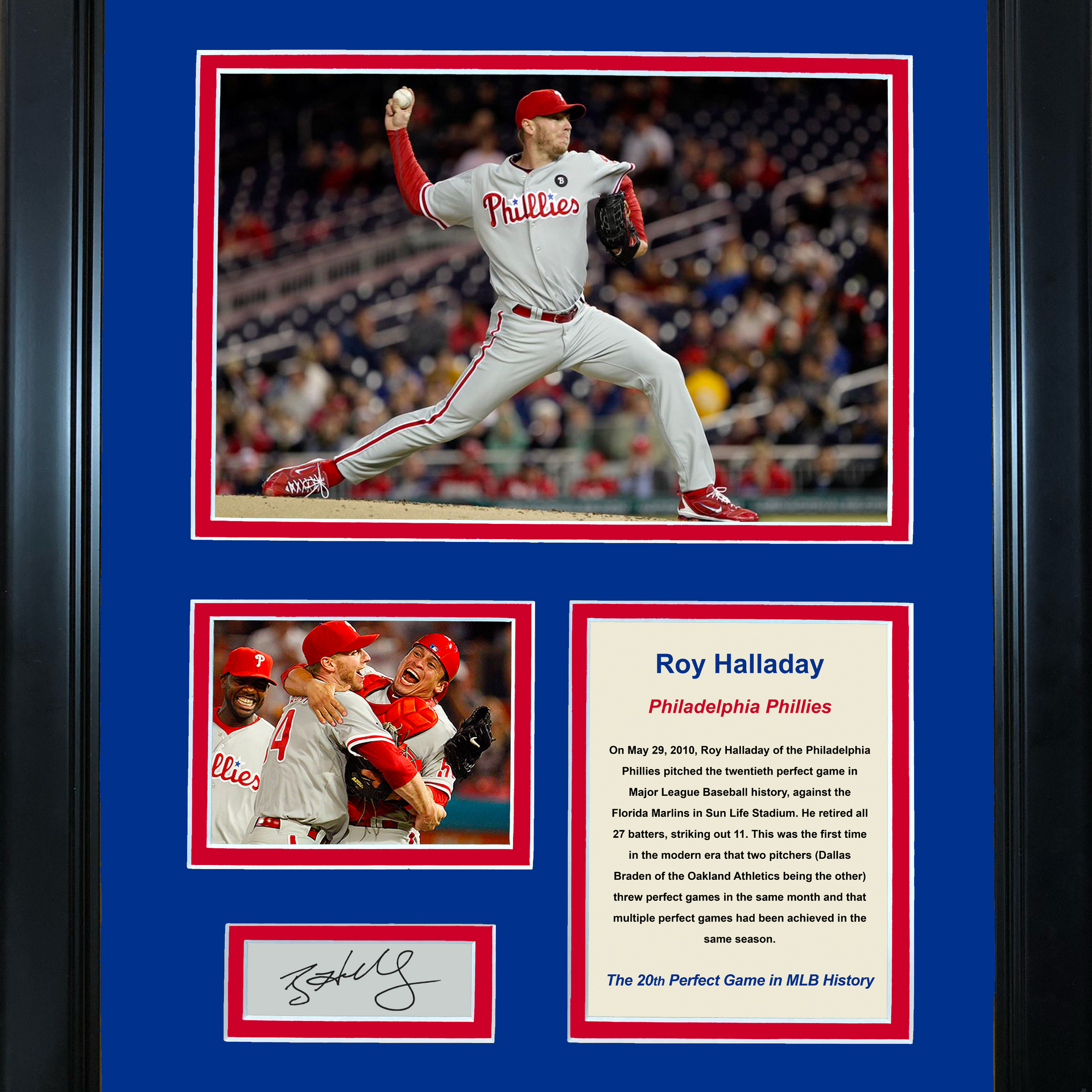 Roy Halladay Perfect Game Action with Overlay Poster by Unknown at